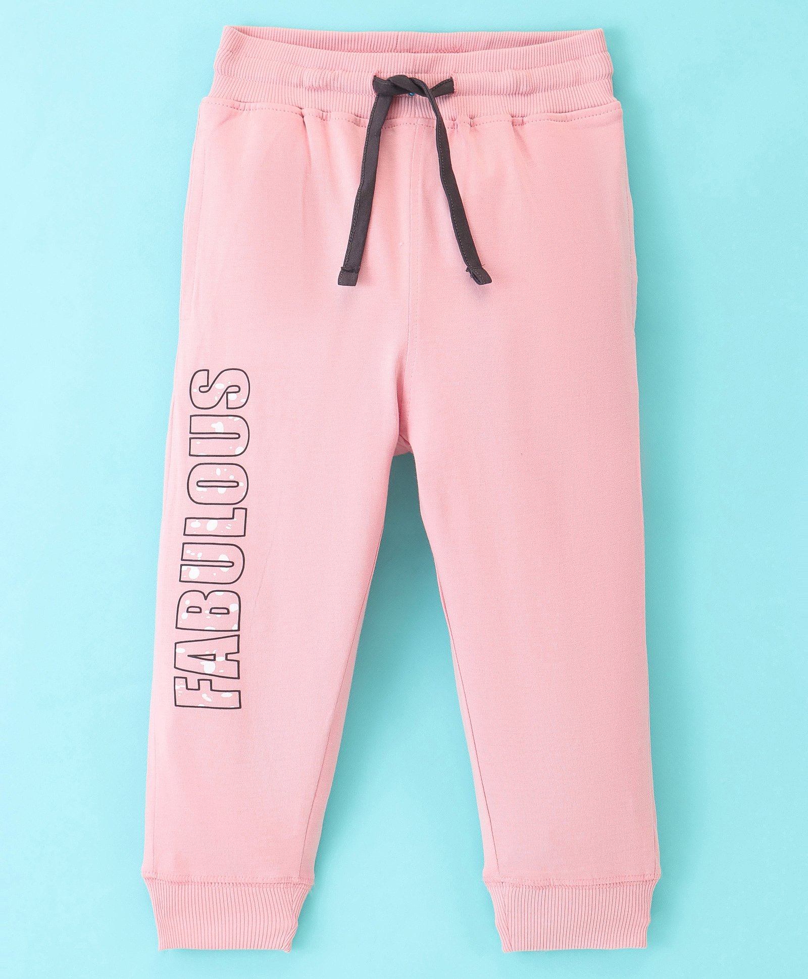 Doreme Single Jersey Ankle Length Lounge Pant Text Print - Pink-image-42