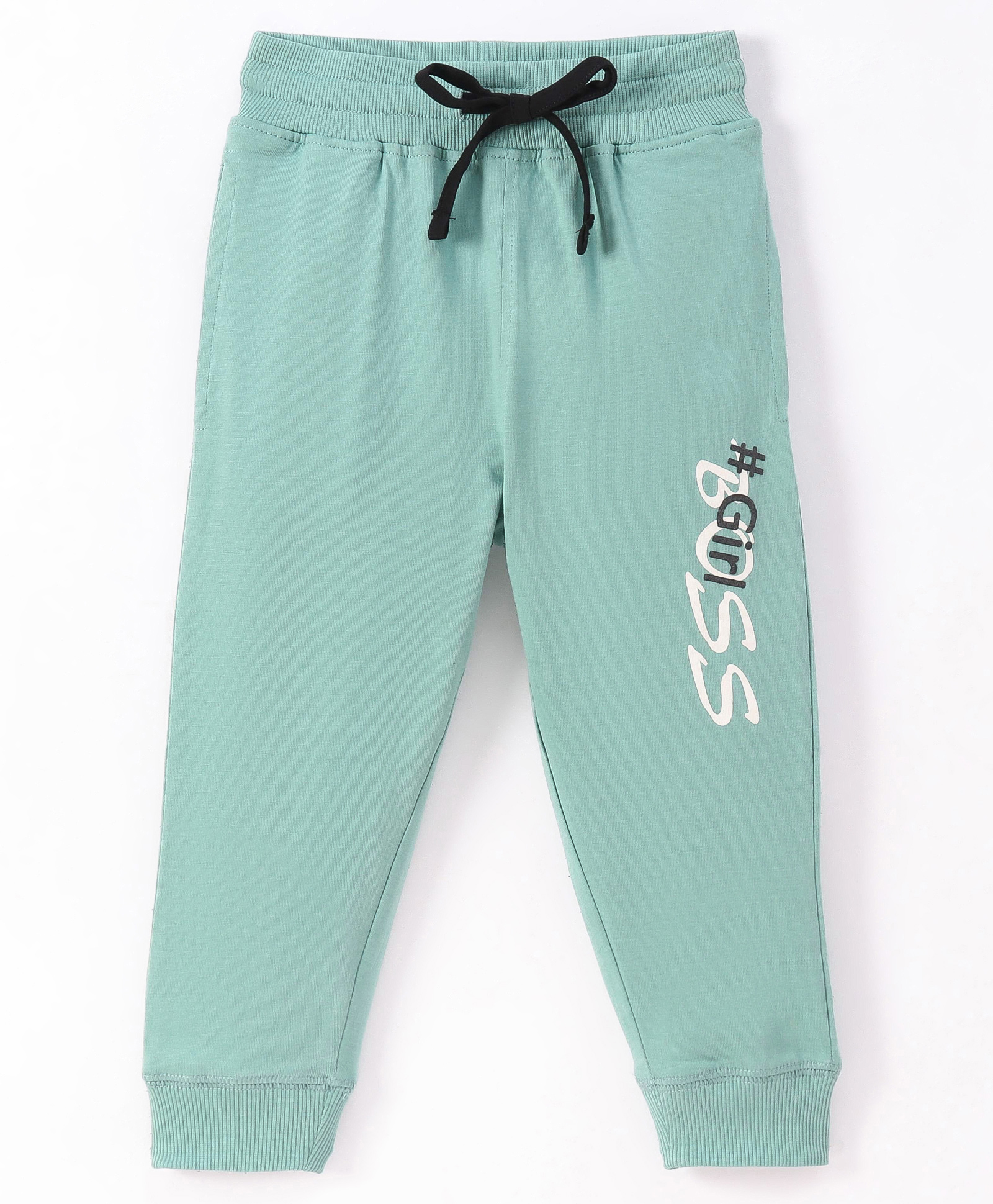 Doreme Single Jersey Knit Ankle Length Lounge Pant Text Print -  Green-picture-22
