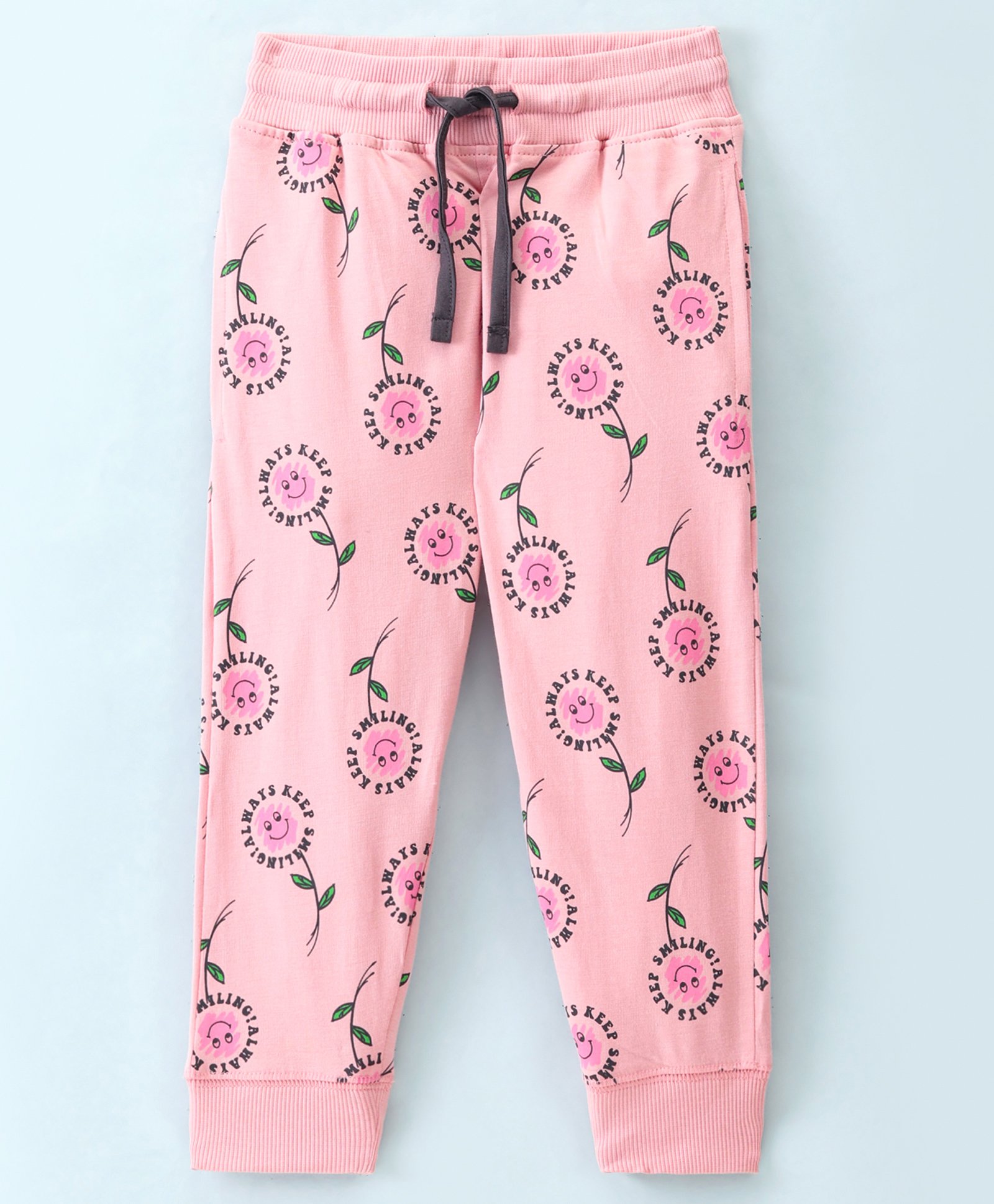 Doreme Single Jersey Knit Ankle Length Lounge Pant   Floral Print - Rose Pink-image-12