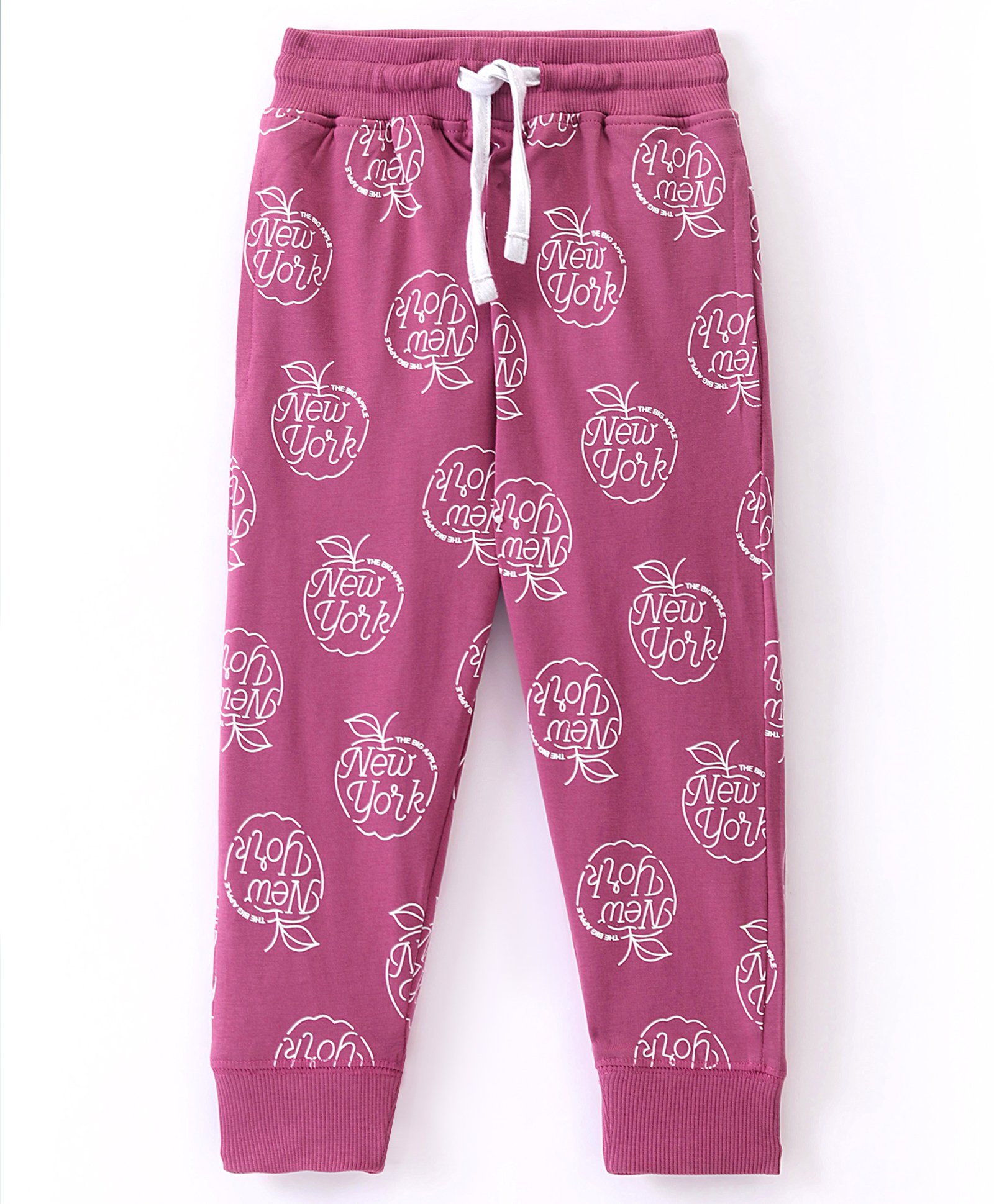 Doreme Single Jersey Knit Ankle Length Lounge Pant Text Print - Puce Pink-picture-10