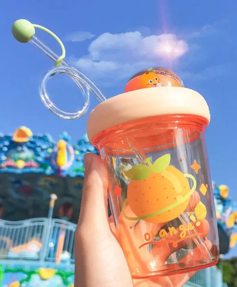 SCHOOLISH Cute Theme Tumbler for Girls, Kids Tumbler with Straw, Sipper, Tumbler Mug, Coffee Mug with Lid, Sipper Bottle with Straw - PACK OF 1 - COLOR MAY VARY-image-26