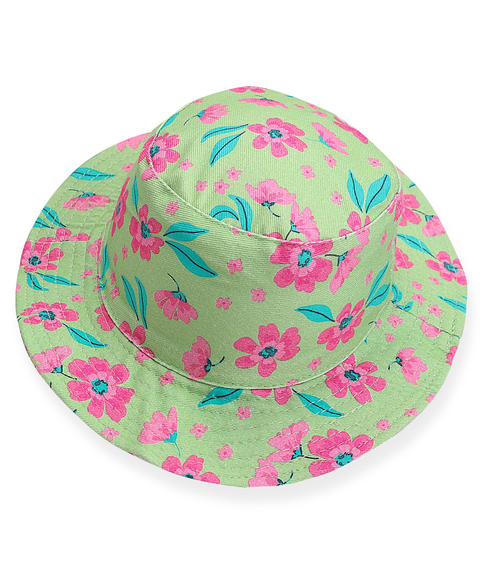 Babyhug Cotton Woven Two Layer Bucket Hat Floral Print - Multicolor-image-38