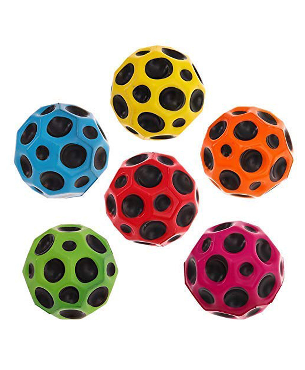 AKN TOYS Super Bouncing Moon Crater Texture Ball Bounce Ball Set of 1 Ball Random Colour_Super-Bouncing Ball-Multi Color (Color May Vary)-image-27