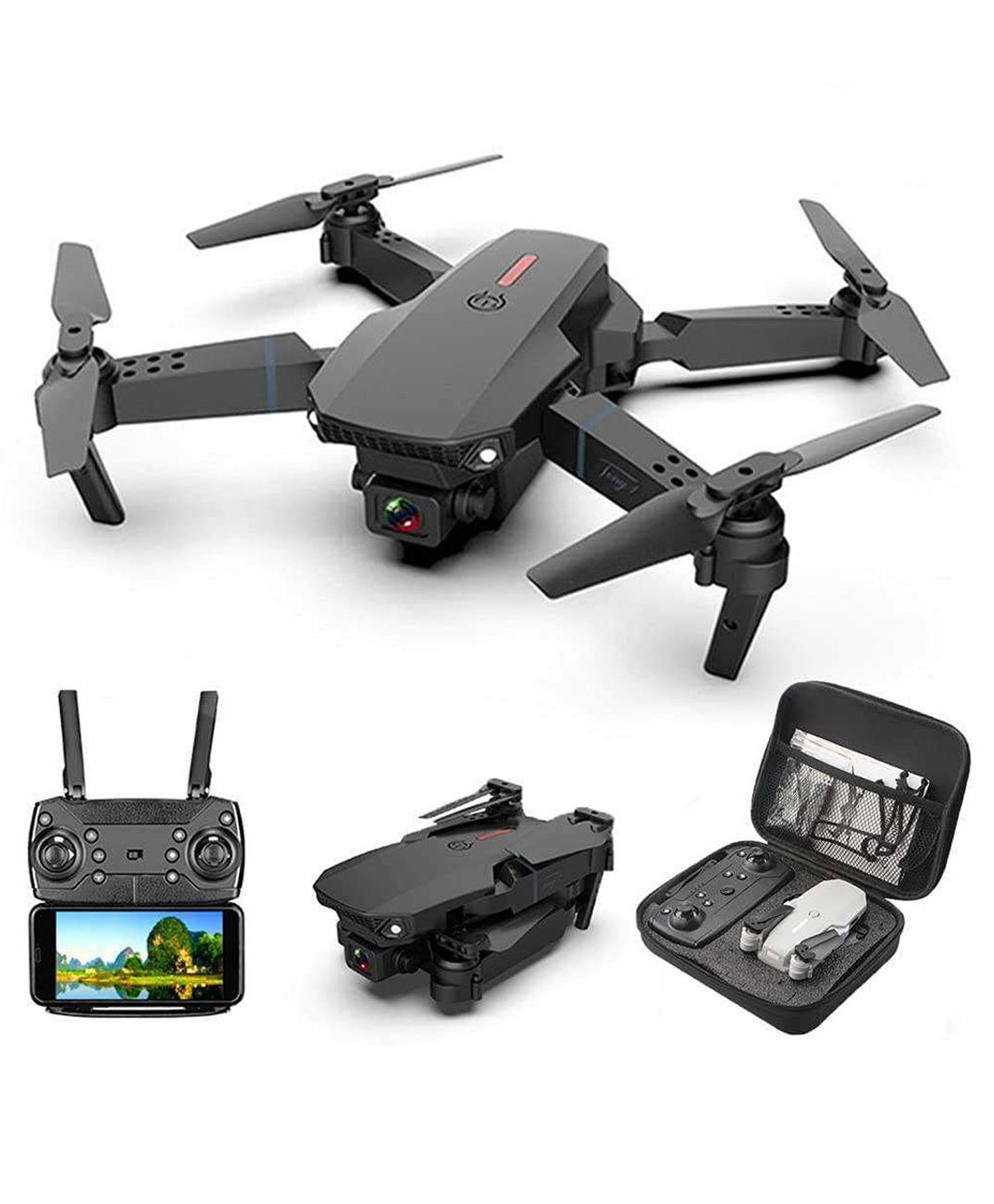 AKN TOYS Mini Foldable RC Quadcopter Drone Remote Control Aircraft for Teen Adult - Color May Vary-image-48