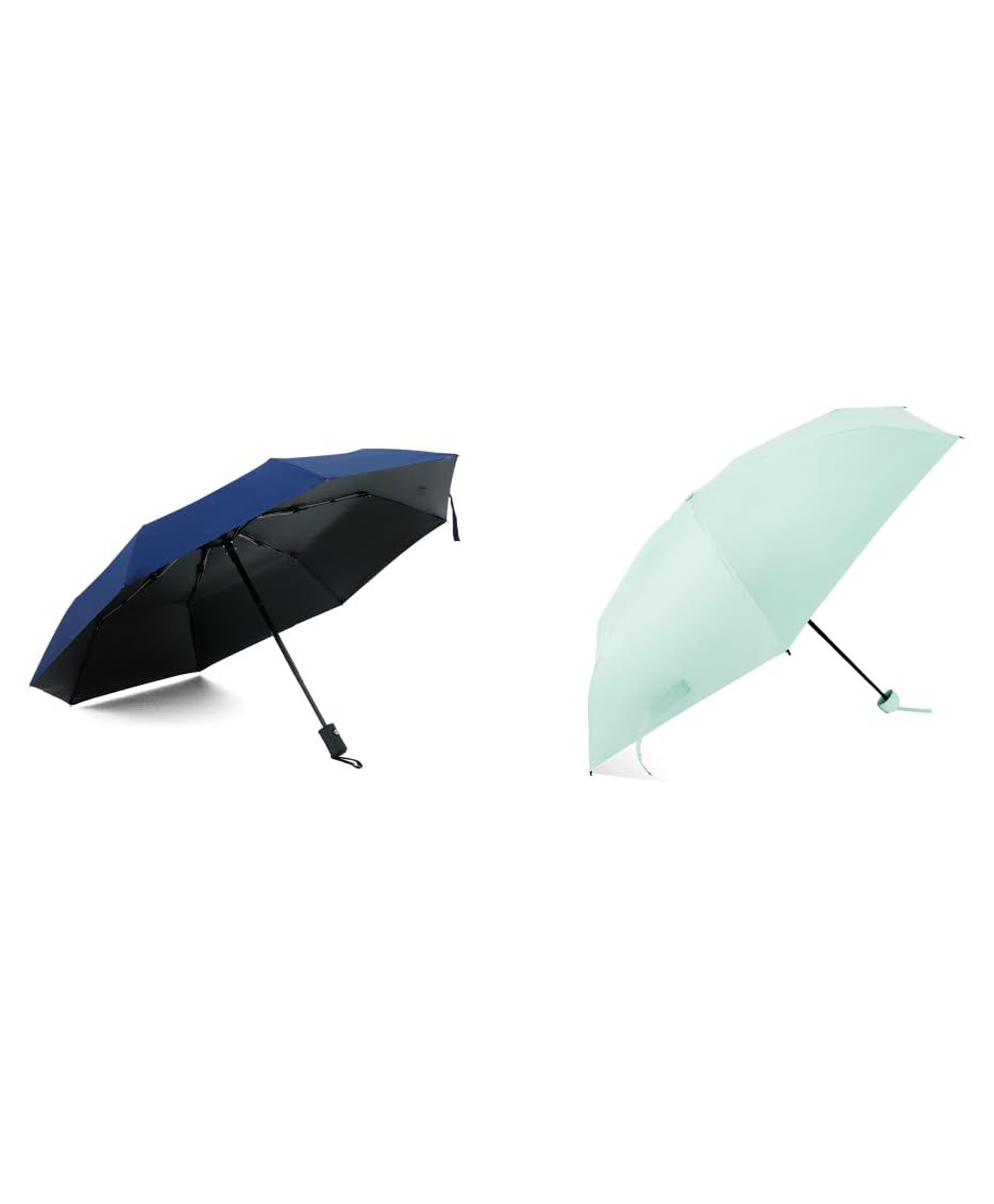 Absorbia 5-Fold Capsule Umbrella | Rain & Sun Protection | Double Layer Portable Green Umbrella | Travel-Friendly-image-3