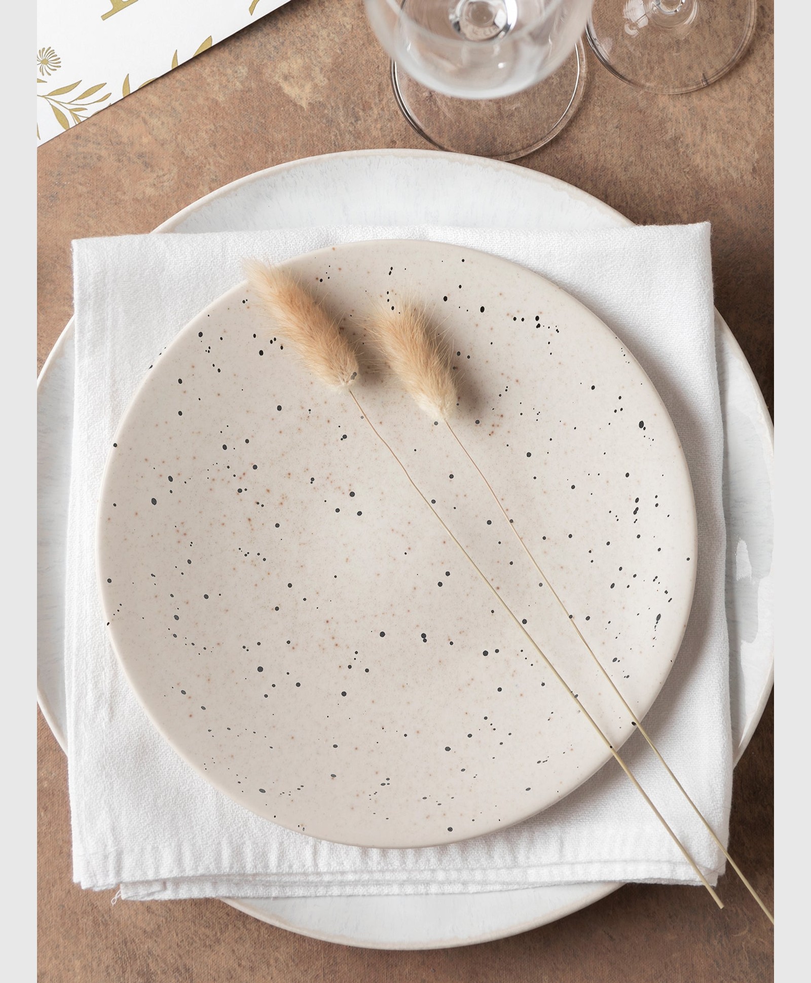 USHA SHRIRAM Ceramic Full Dinner Plate (10 Inch) |White With Dots Microwave Safe | Refrigerator Safe | Scratch Resistant | Stain Proof | Dinnerware | Dinner Plate For Family Occasion | Diwali Gift Set-image-41