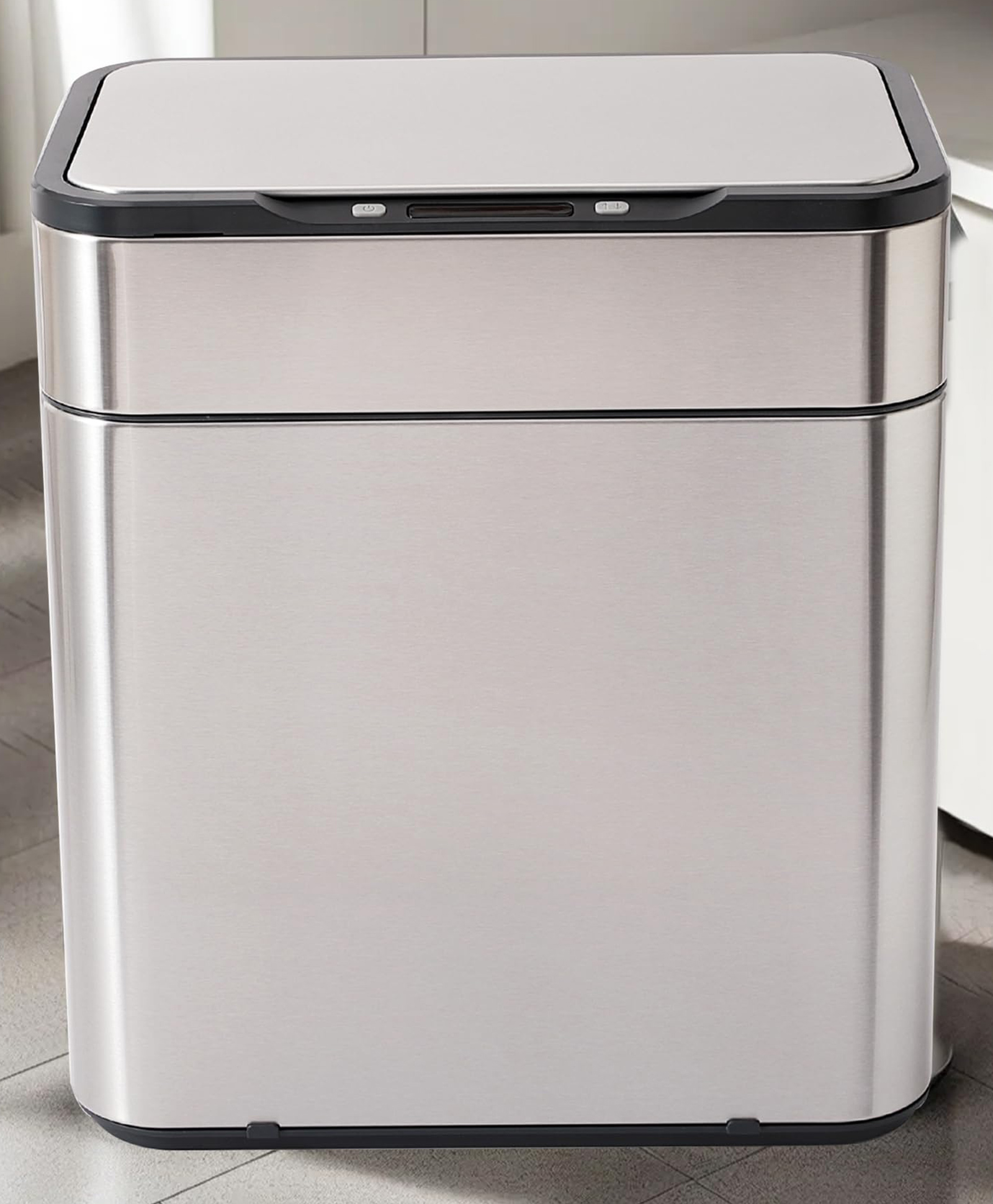 FUMATO Dual Compartment Touchless Smart Dustbin - 9L+9L Capacity Stainless Steel - Motion Sensor Lid & More!-image-27