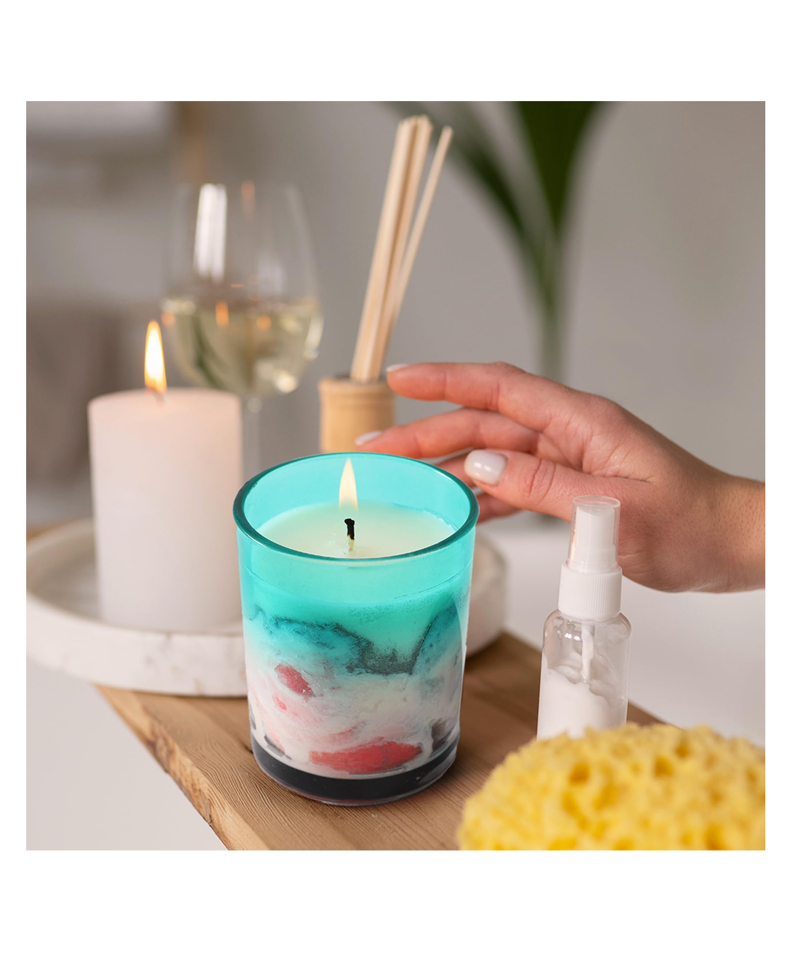 The Better Home 30 Hrs Scented Candles for Home Decor Christmas Candles Gift Set Aroma Candles for Bedroom Wedding Anniversary Gifts for Couple Special Reusable Melamine Jar Plum Blossom Five Degrees-image-48