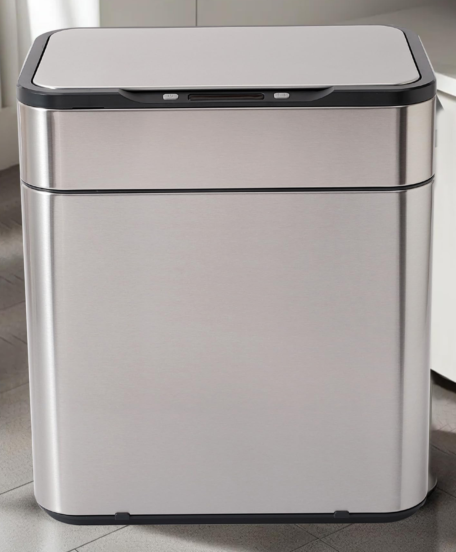 Better Home: UMAI Stainless Steel Sensor Dual Compartment Dustbin (9L+9L) Smart Easy to Clean-image-1