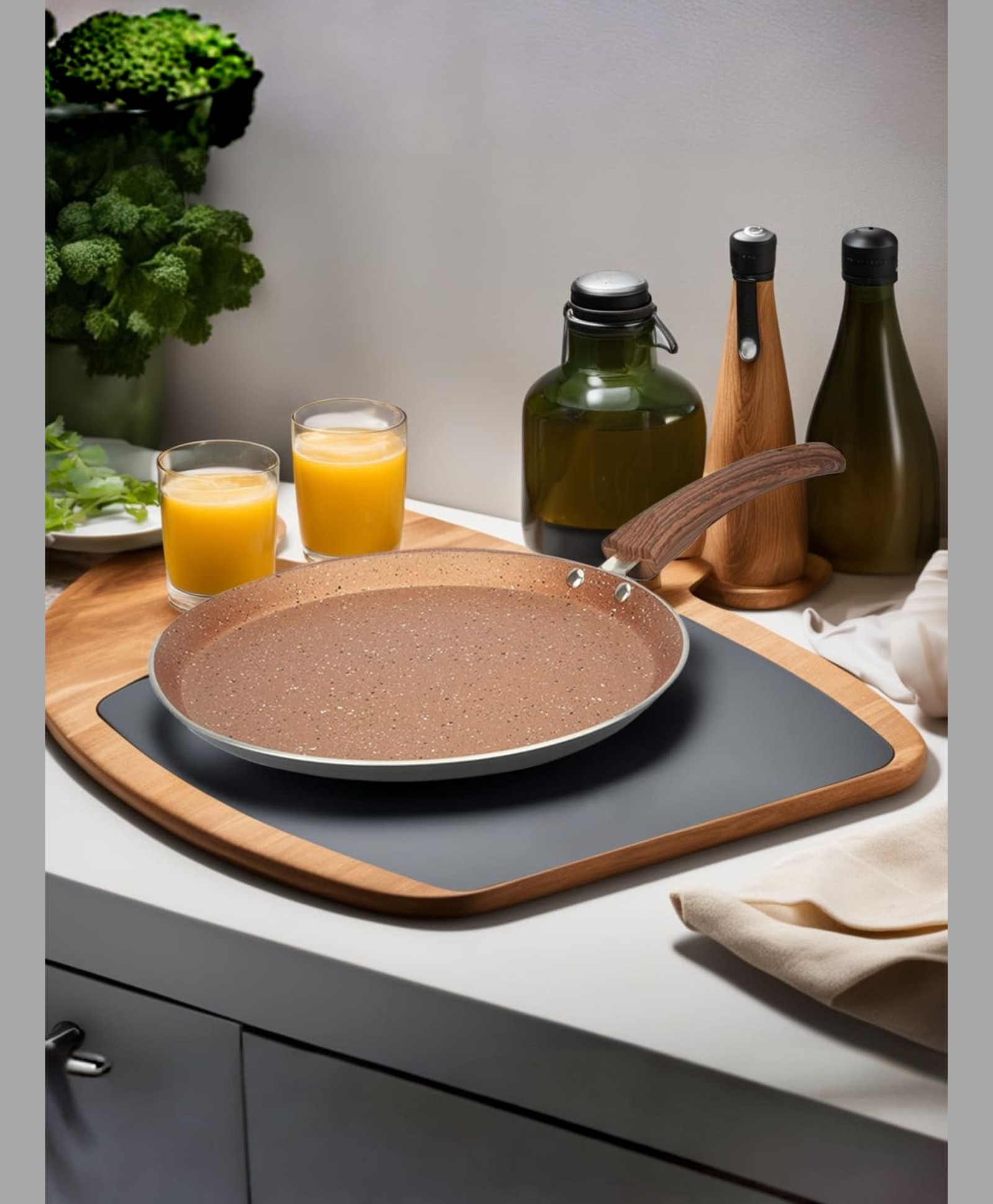 Better Home 24cm Non-Stick Fry Pan | Gas Cookware | Easy-Grip Handle | Lightweight | Golden-image-35