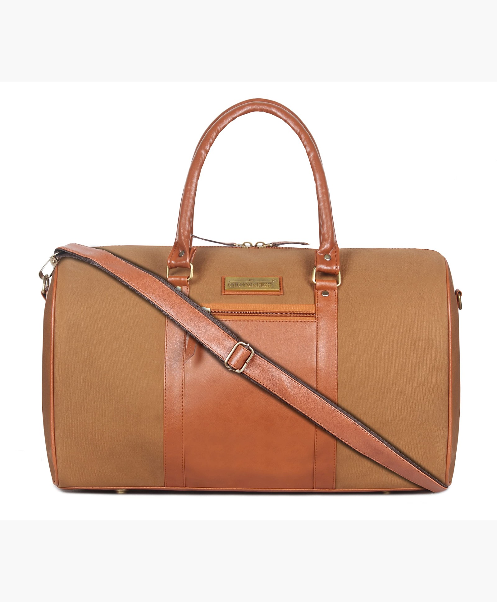 Clownfish Concordia 24L Weekender Bag - Khaki. Stylish Duffle for Travel Gym or Cabin Luggage.-image-38