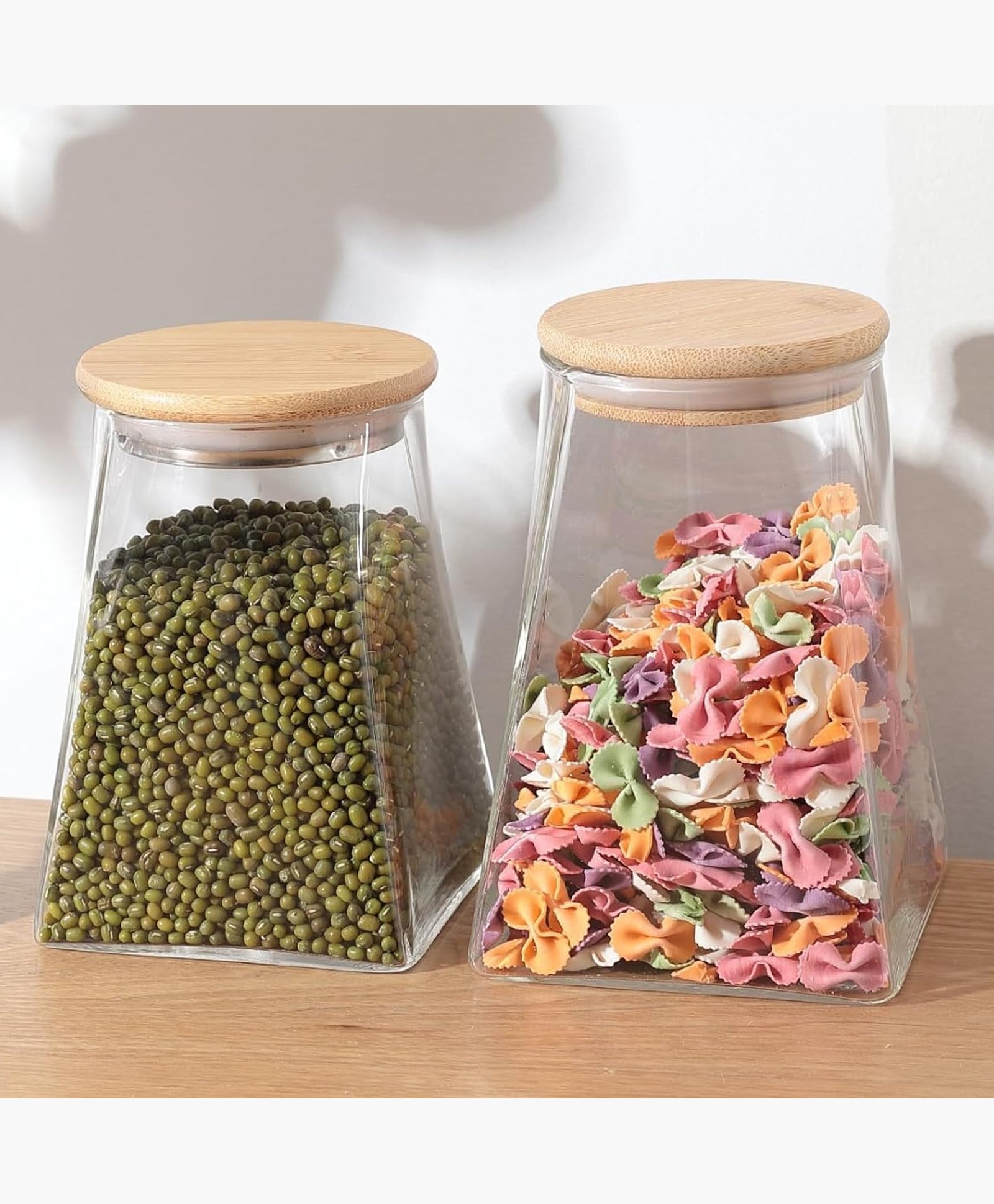 UMAI Borosilicate Glass Jar with Bamboo Lid | Kitchen Organizer Items and Storage | Multi-utility, Leakproof, Airtight Storage Jar for Cookies, Snacks, Tea, Coffee, Sugar | Set of 2 (750ml, 980ml)-image-25