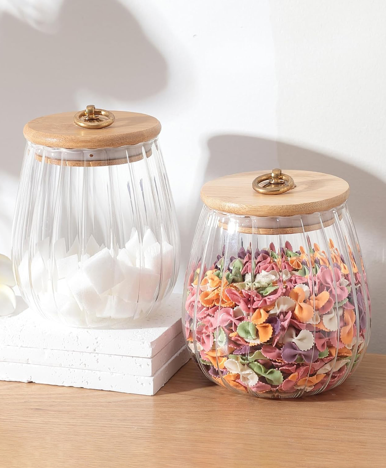 Better Home UMAI Glass Jar Set - Stylish Kitchen Storage - Leakproof & Multi-Utility - 2 Sizes (680ml 830ml)-image-2