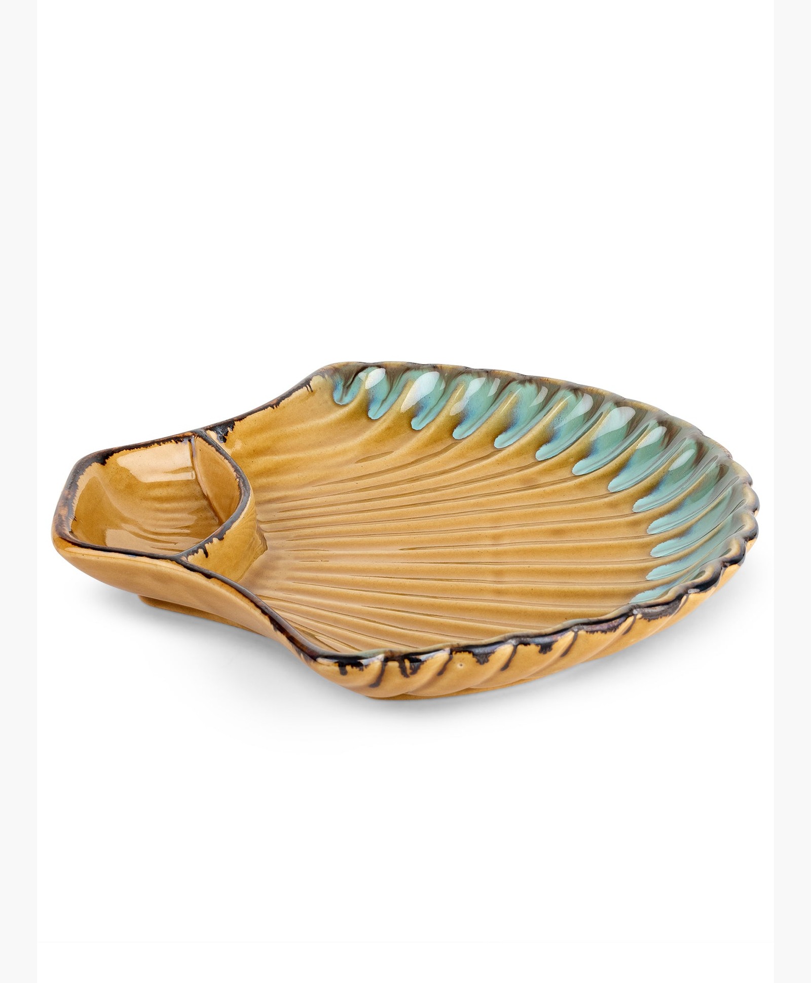UMAI Ceramic Snack Plate w/ Centre Dip (10) | Micr. & Refrig. Safe | Scratch Resistant | Stain Proof | Diwali Gift-image-31