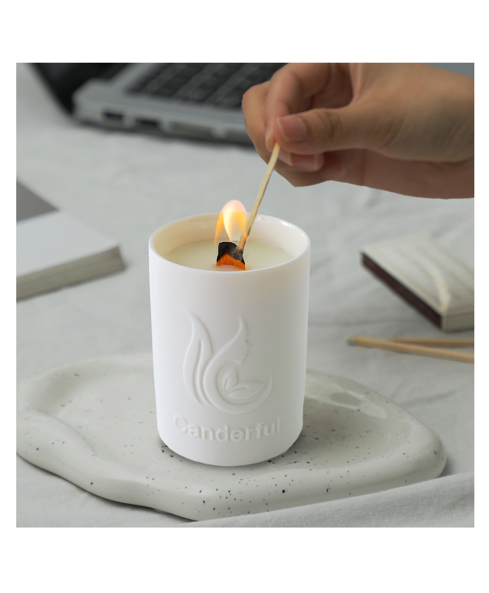 UMAI Brand: Better Home 36 Hrs Candles - Wild Peach Bush Aroma in Ceramic Jar. Perfect Christmas Gift Set!-picture-26