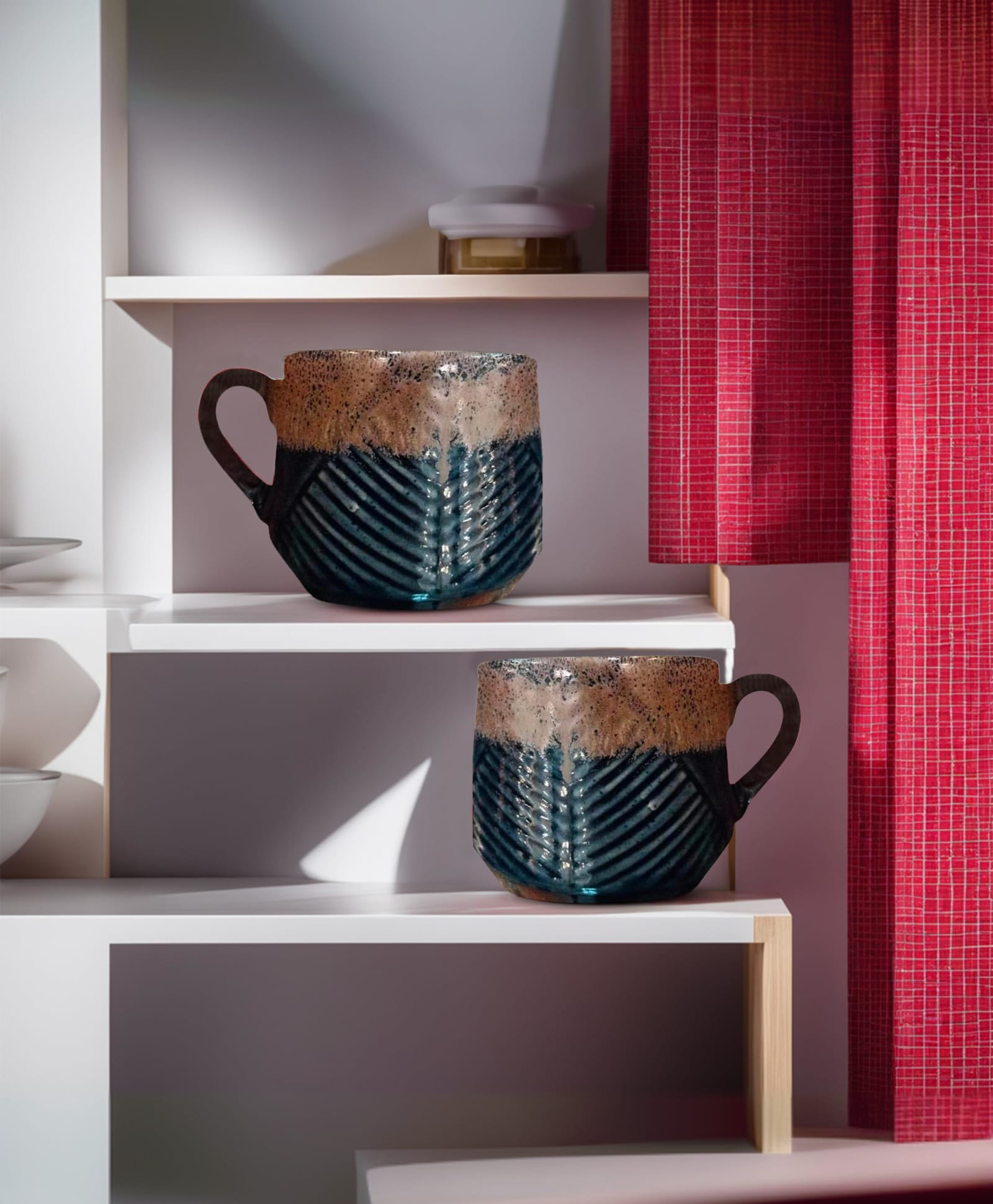 the better home Better Home Ceramic Tea Coffee Cup (320 ml x 2): Scratch Resist, Microwave & Refrigerator Safe - Brown-picture-36