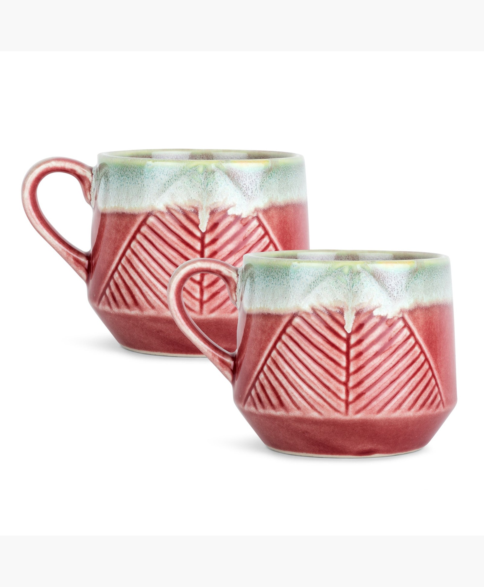 UMAI USHA Ceramic Coffee Cup Set (2pcs) | Multi-Purpose | Diwali Gift Set (Design 7)-picture-32