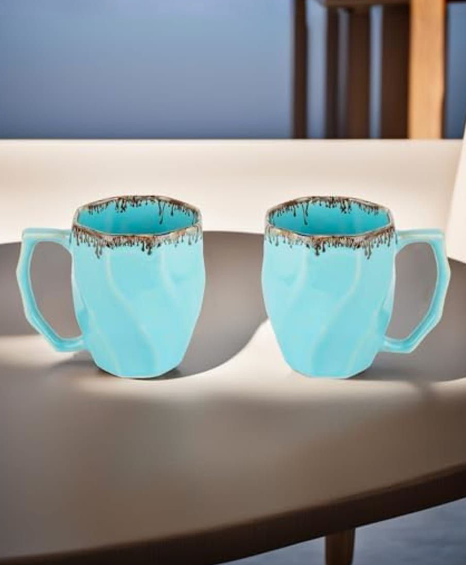 the better home USHA SHRIRAM Ceramic Tea Coffee Cup (2Pcs) | Coffee Mug Ceramic Microwave Safe | Refrigerator Safe | Scratch Resistant | Stain Proof | Dinnerware | Family Occasion | Diwali Gift Set (Design 5)-picture-30