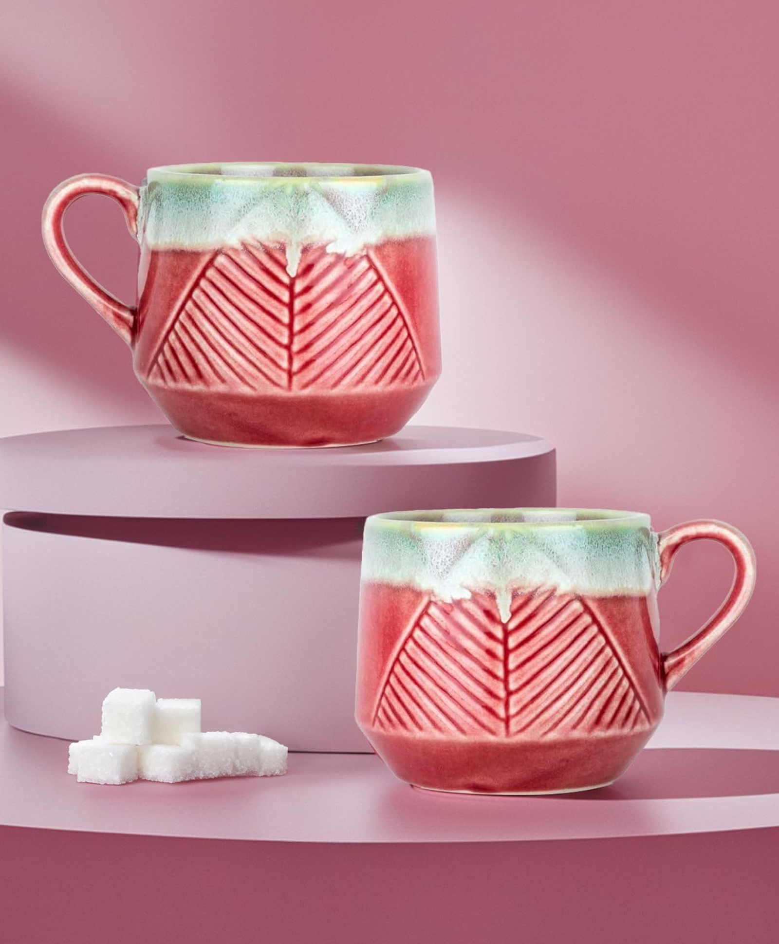 the better home The Better Home: USHA SHRIRAM Ceramic Tea Coffee Cup (2Pcs) | Microwave Safe | Scratch Resistant | Diwali Gift Set-picture-44