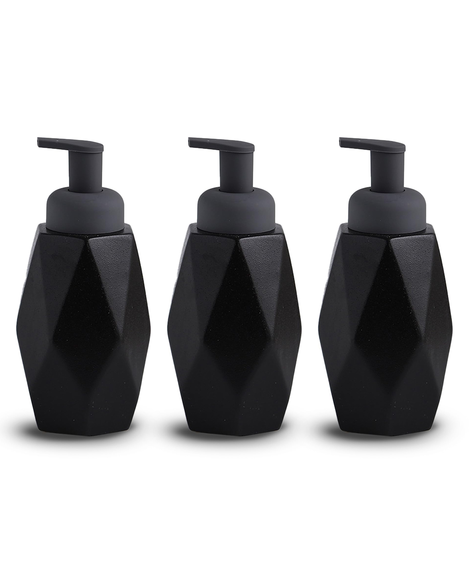UMAI Foam Soap Dispenser | Stoneware | Ceramic Handwash Bottle for Kitchen | Soap Dispenser for Wash Basin | Bathroom Accessories (Pack of 3)-image-27