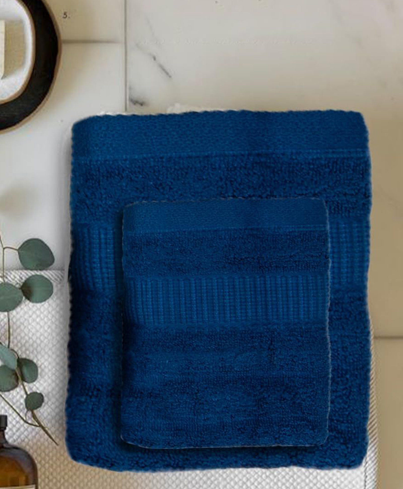Mush 100% Bamboo Face & Hand Towel | Ultra Soft, Absorbent, Quick Dry Towels for Facewash, Gym, Pool, Sports, & Travel | Suitable for Acne Prone Skin (Face + Hand Combo, Navy Blue, Pack of 2)-picture-12
