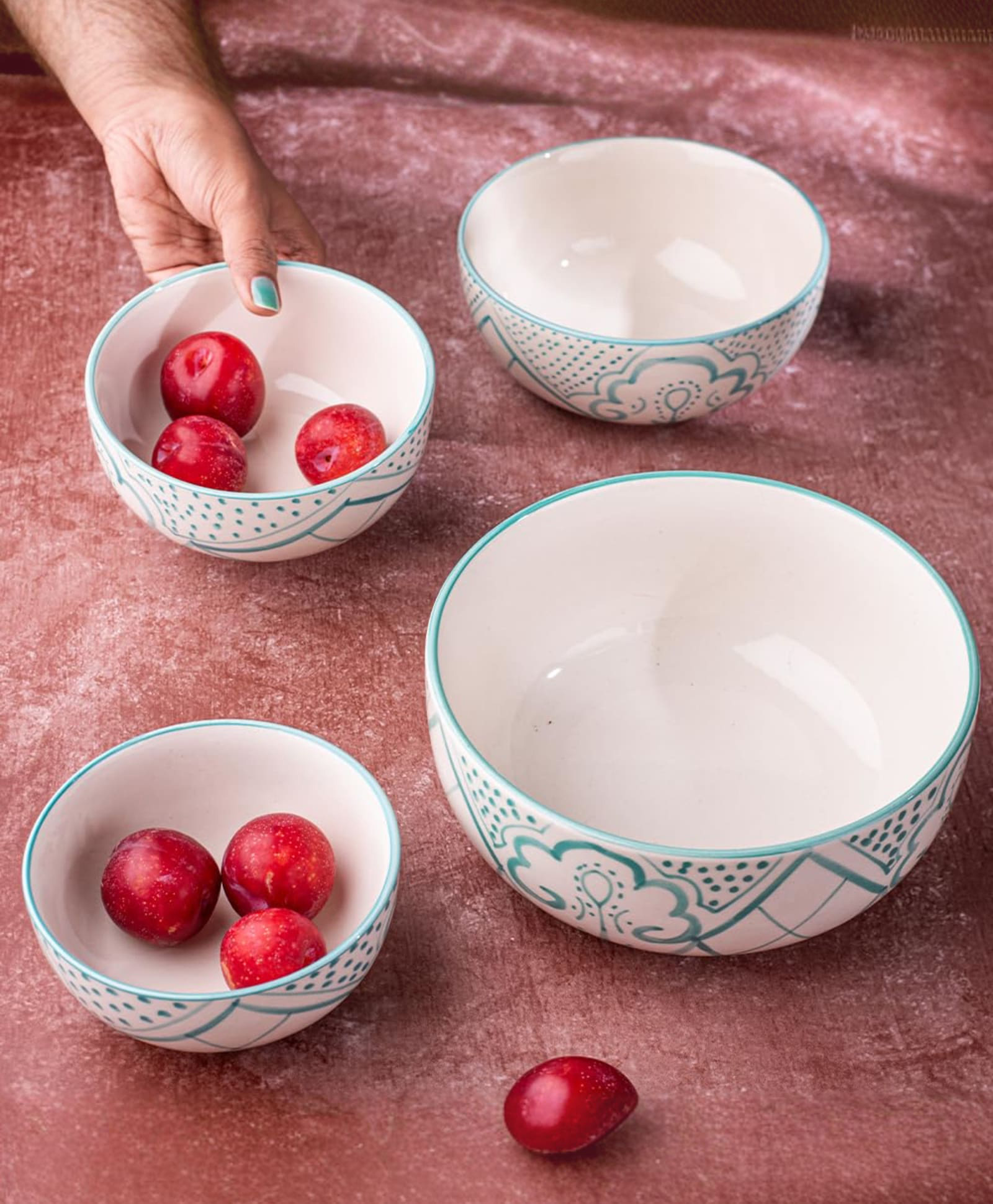 The Better Home Ceramic (4 Pcs) Serving Bowl Set | Serving Tray Microwave Safe | Refrigerator Safe | Scratch Resistant | Stain Proof | Dinnerware | Dinner Plate for Family Occasion |Gift Set-image-20