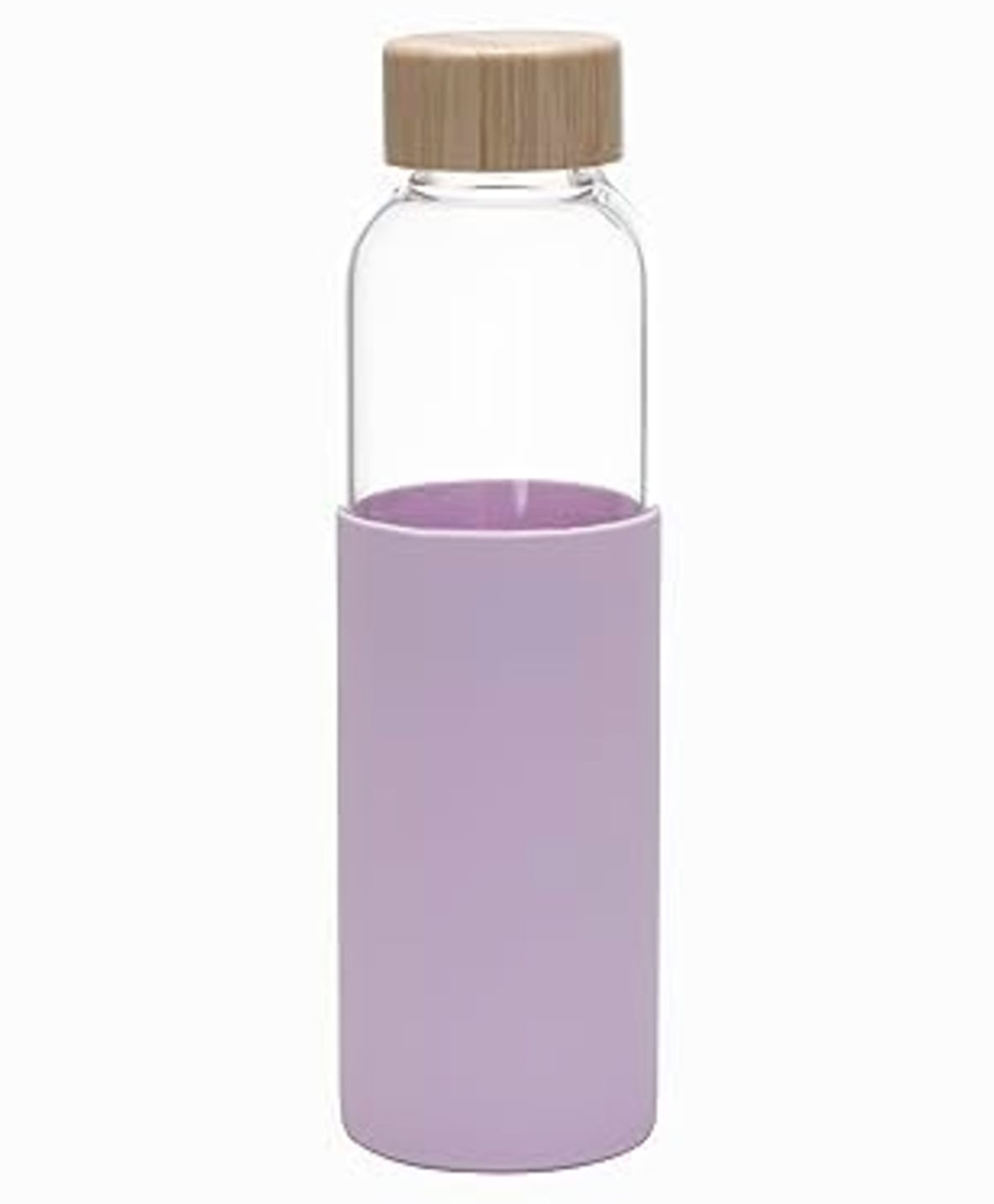 Better Home Glass Water Bottle (Purple) | Bamboo Lid & Sleeve | 500ml | Home Office Gym-image-43
