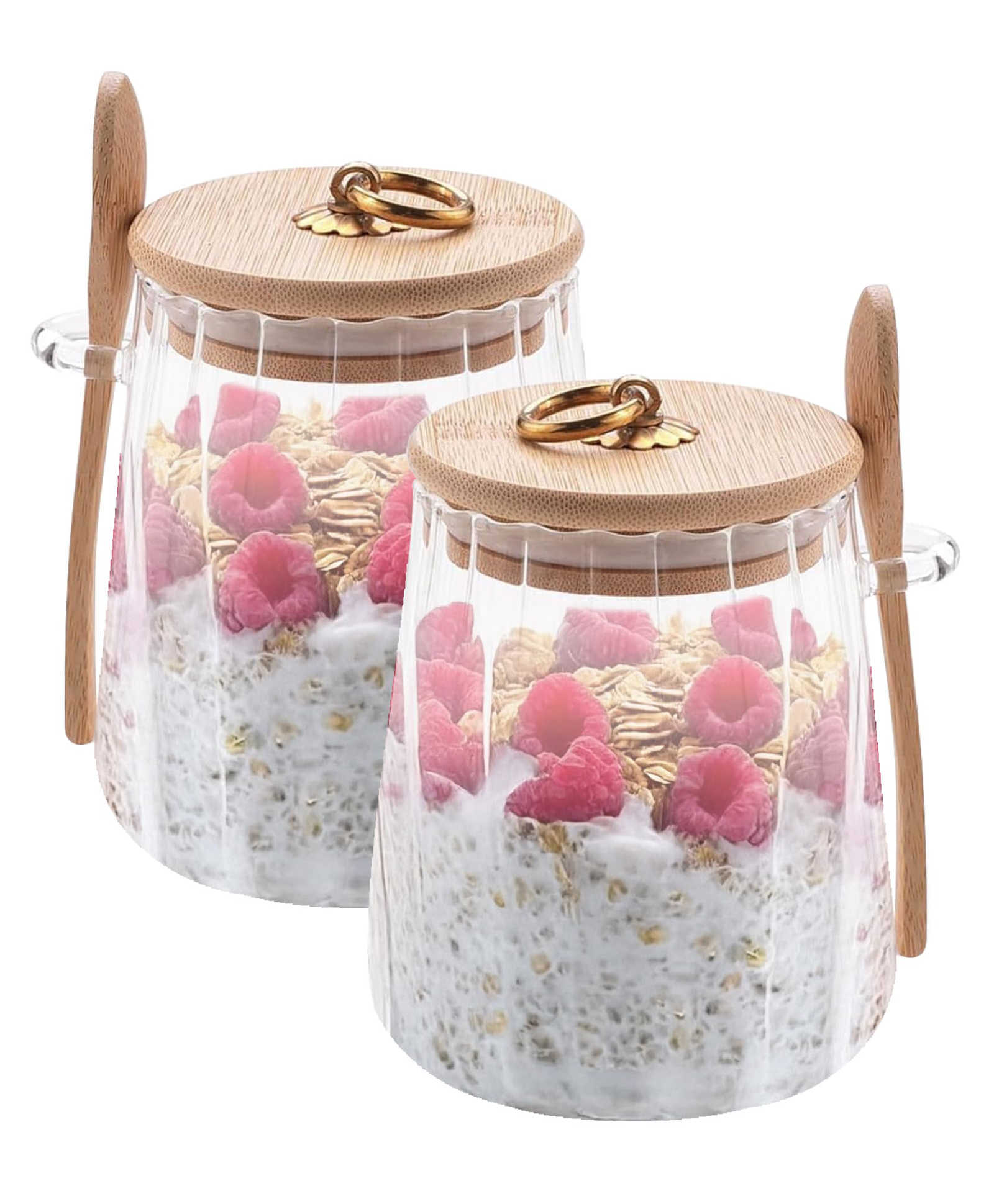 UMAI Borosilicate Glass Jar with Bamboo Lid | Kitchen Organizer Items and Storage | Multi-utility, Leakproof, Airtight Storage Jar for Cookies, Snacks, Tea, Coffee, Sugar | Set of 2 (635ml)-image-22