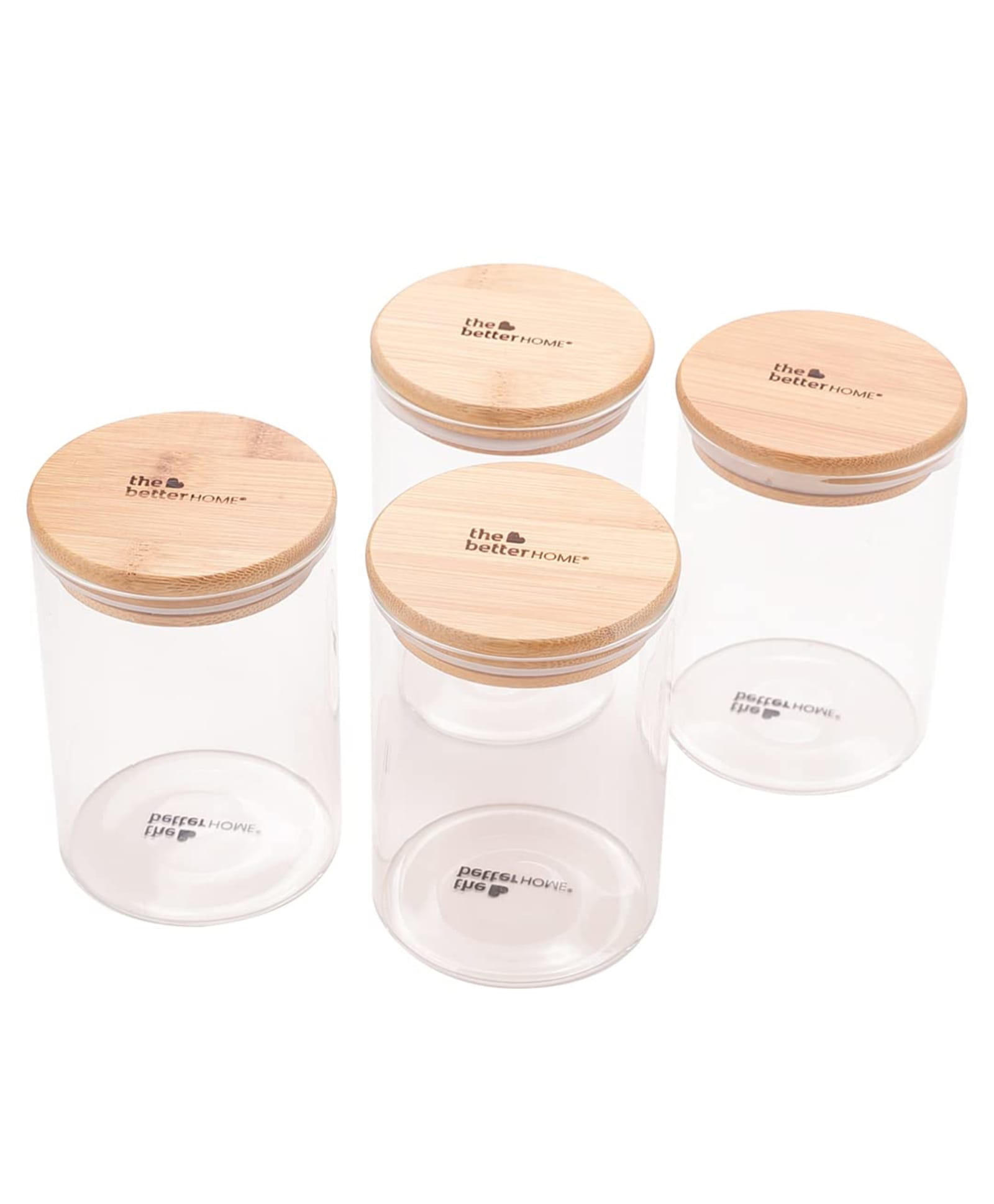 The Better Home Glass Jar Set | 4pcs 600ml | Air Tight Containers | Stylish Storage | Borosilicate Glass-picture-16