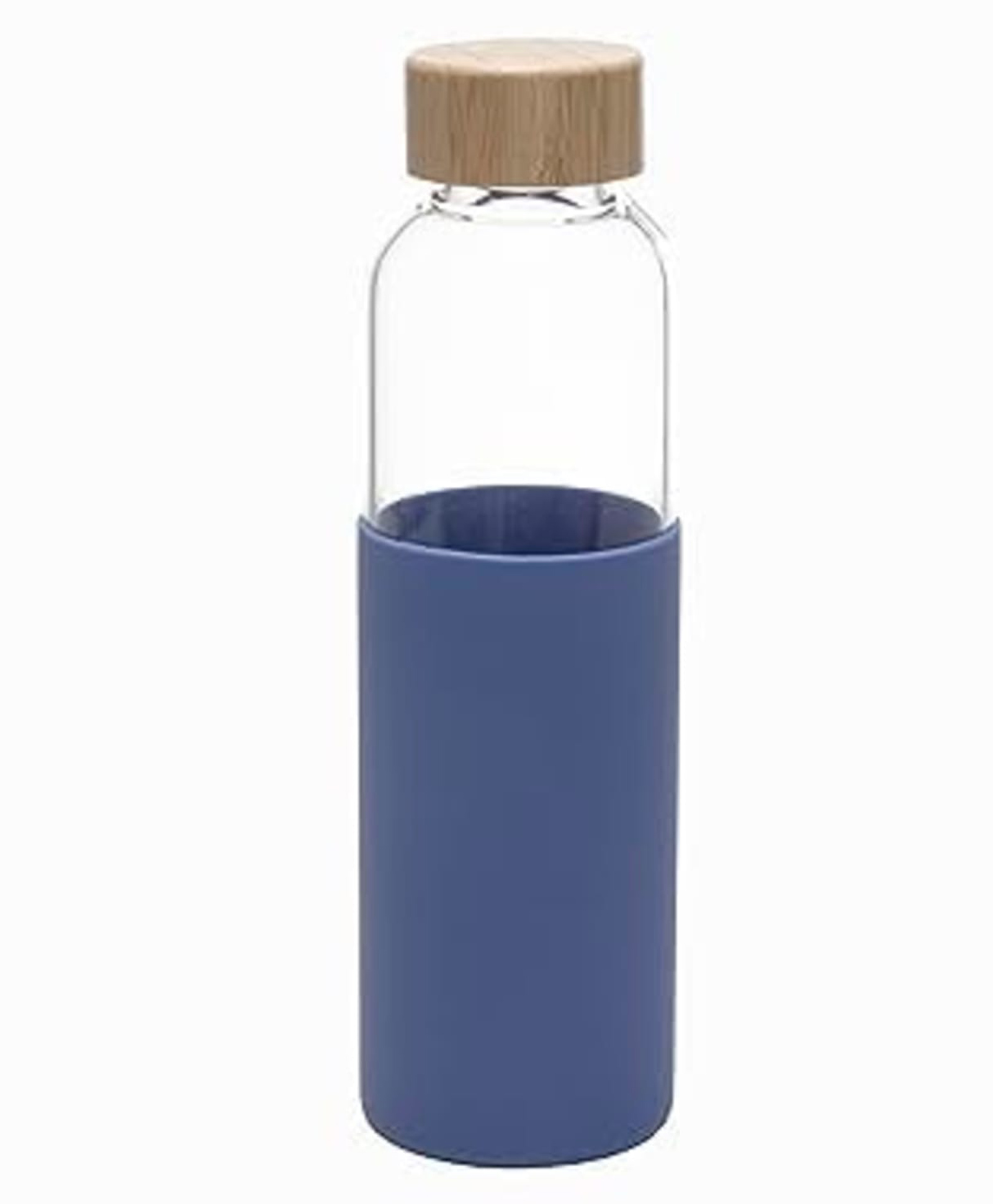 the better home Borosilicate Glass Water Bottle: 500ml Bamboo Lid & Silicon Sleeve - Blue Pack of 1-picture-12
