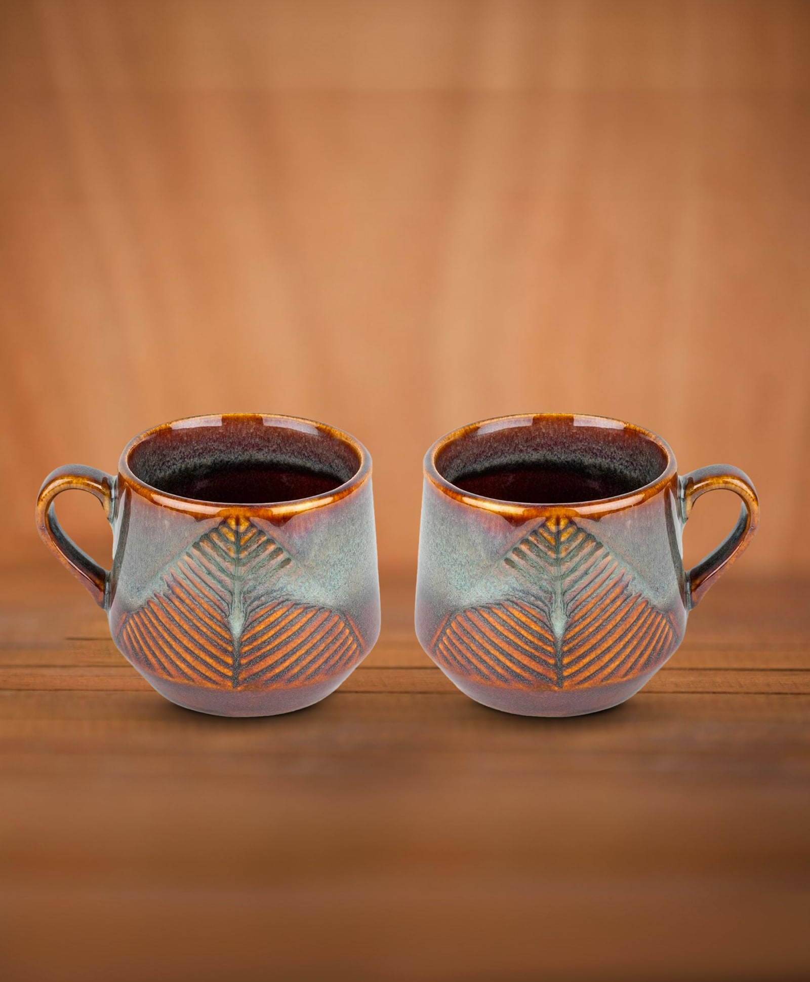 The Better Home Ceramic Tea Coffee Cup with Handles (200 ml x 2) | Microwave Safe | Refrigerator Safe | Scratch Resistant | Stain Proof | Glossy Finish | Gifting Set | (Pack of 2- Brown)-picture-22