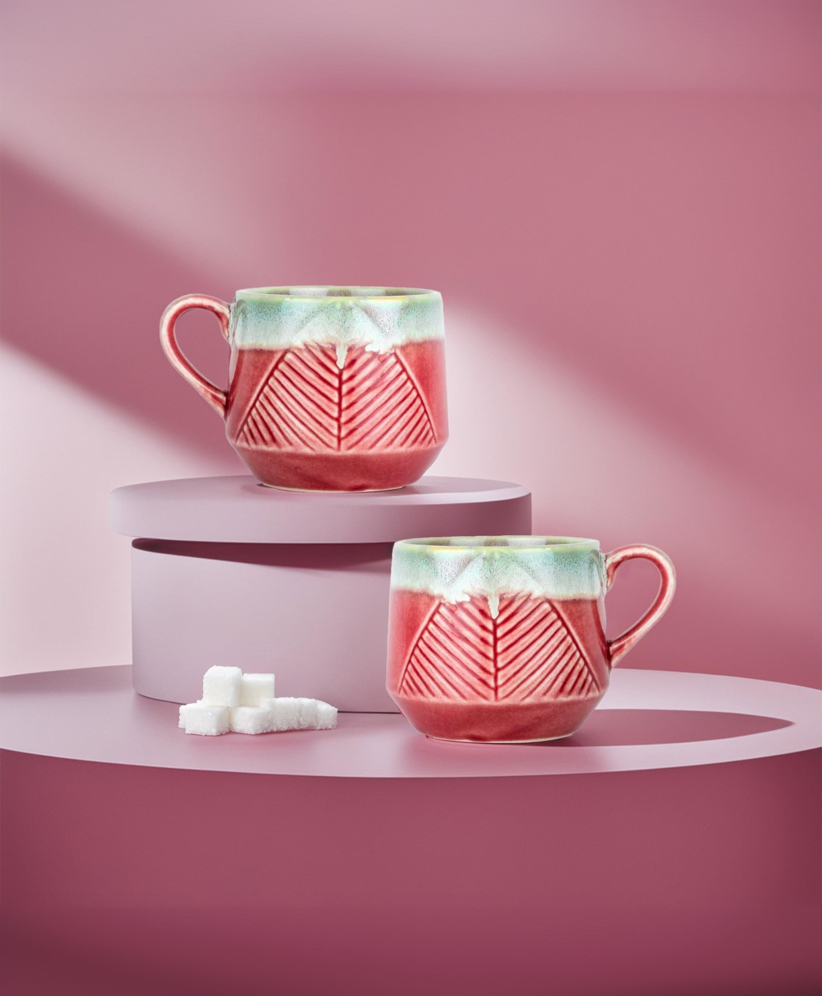 The Better Home Ceramic Tea Coffee Cup Set (320 ml x 2) | Microwave Safe | Scratch Resistant | Gifting Set - Rust-picture-23