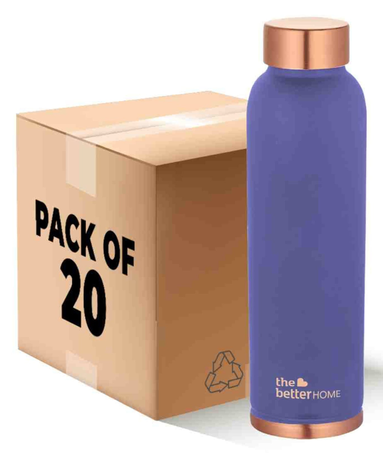 The Better Home 1L Copper Water Bottle | Rust Proof & BPA Free | Anti Oxidant | Purple | Eco-Friendly Hydration-image-36