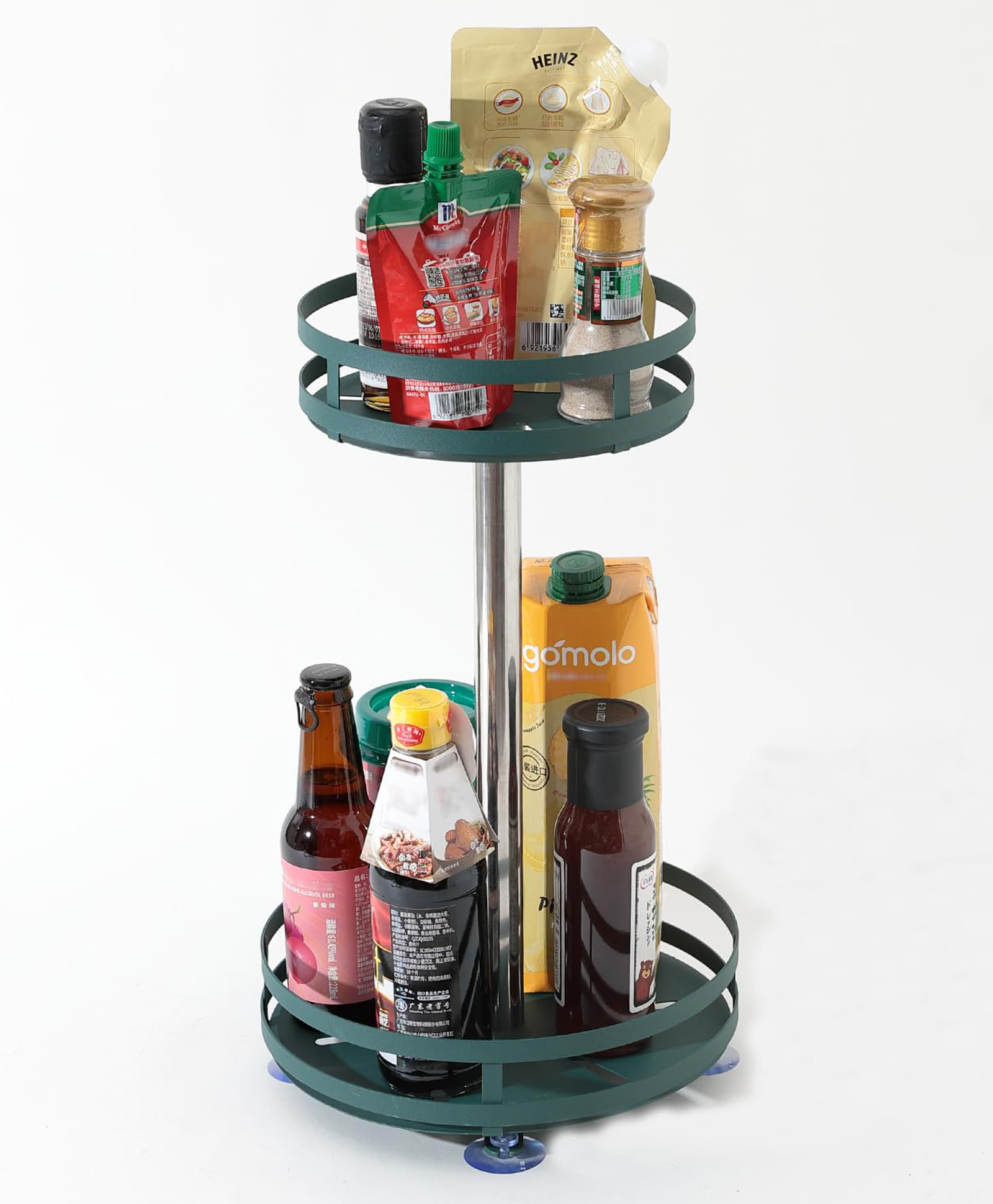 UMAI Kitchen Organizer Rack | Collapsible Carbon Steel Basket | Rust-Resistant | Unbreakable | Circular | Black-picture-40