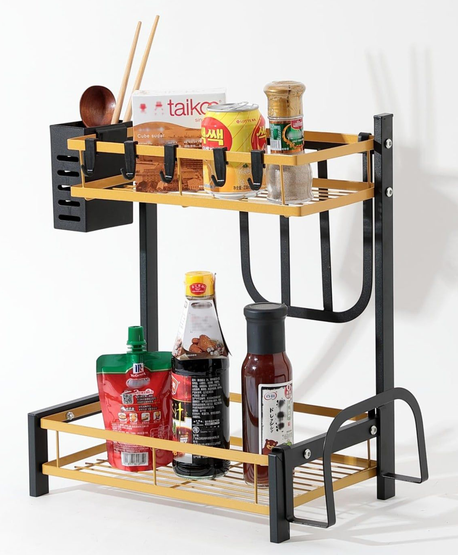 UMAI 2-Layer Seasoning Rack | Wall-Mount Kitchen Organizer | Spices & Essentials-picture-26
