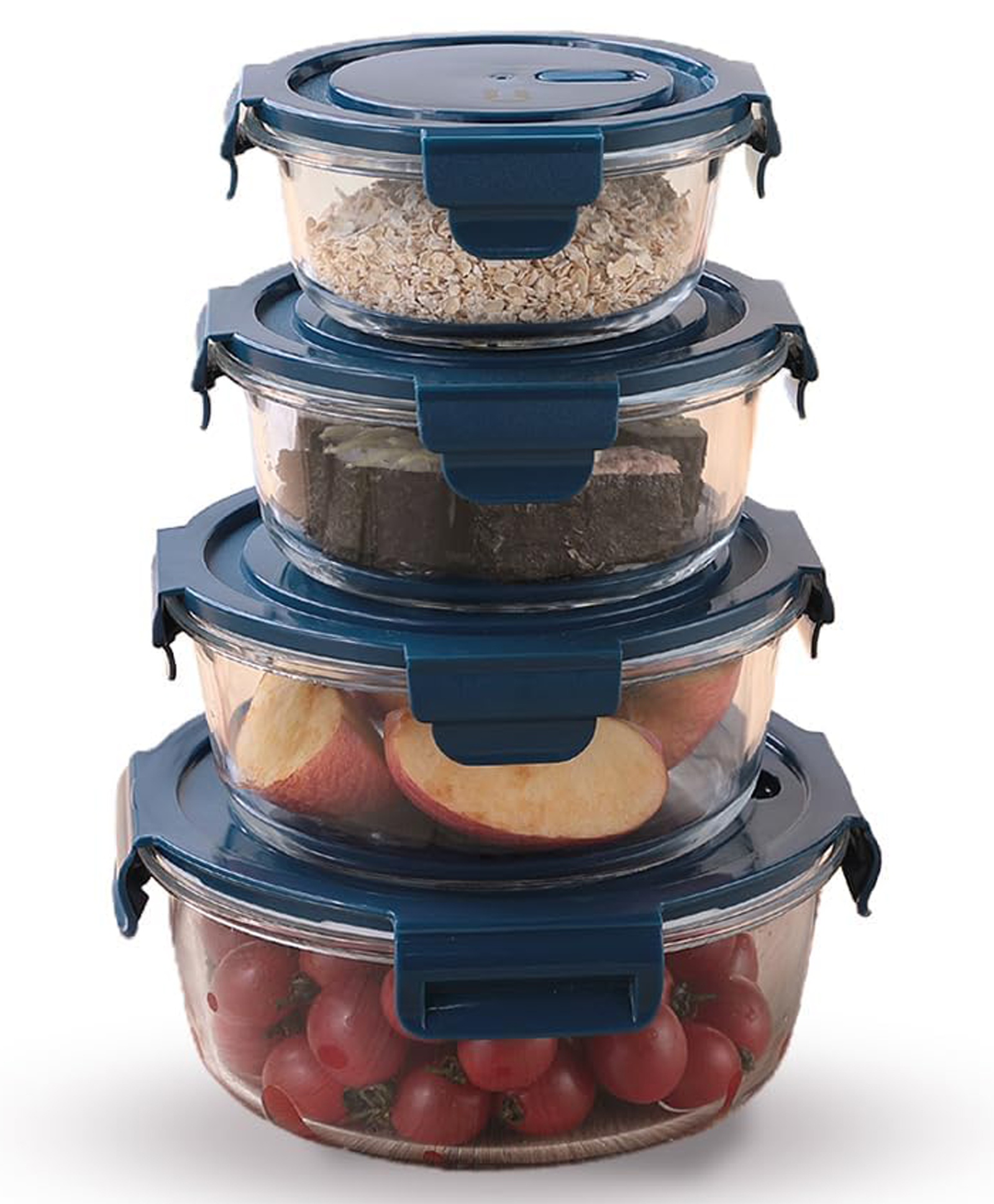 UMAI Glass Containers w/ Lid - Lunch Box Air Vent Lid - Microwave & Freezer Safe Stackable - 4pc Set-image-28