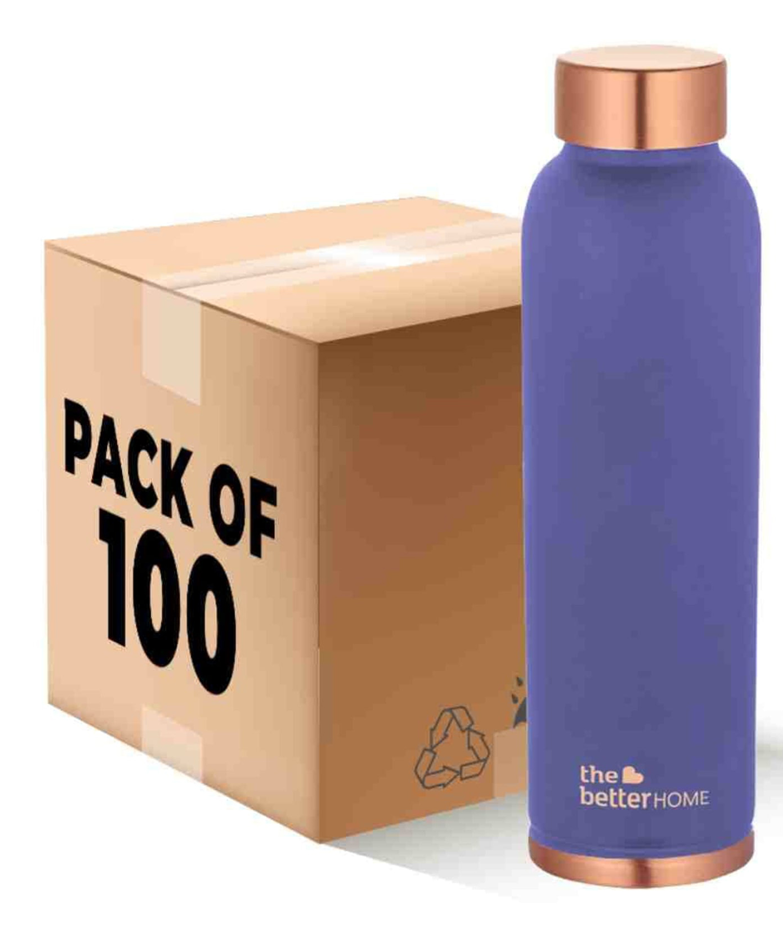 Better Home 1000 Copper Water Bottle - Pure Copper BPA Free Purple 900ml - 100 Pack Non-Toxic & Anti-Oxidant!-image-29