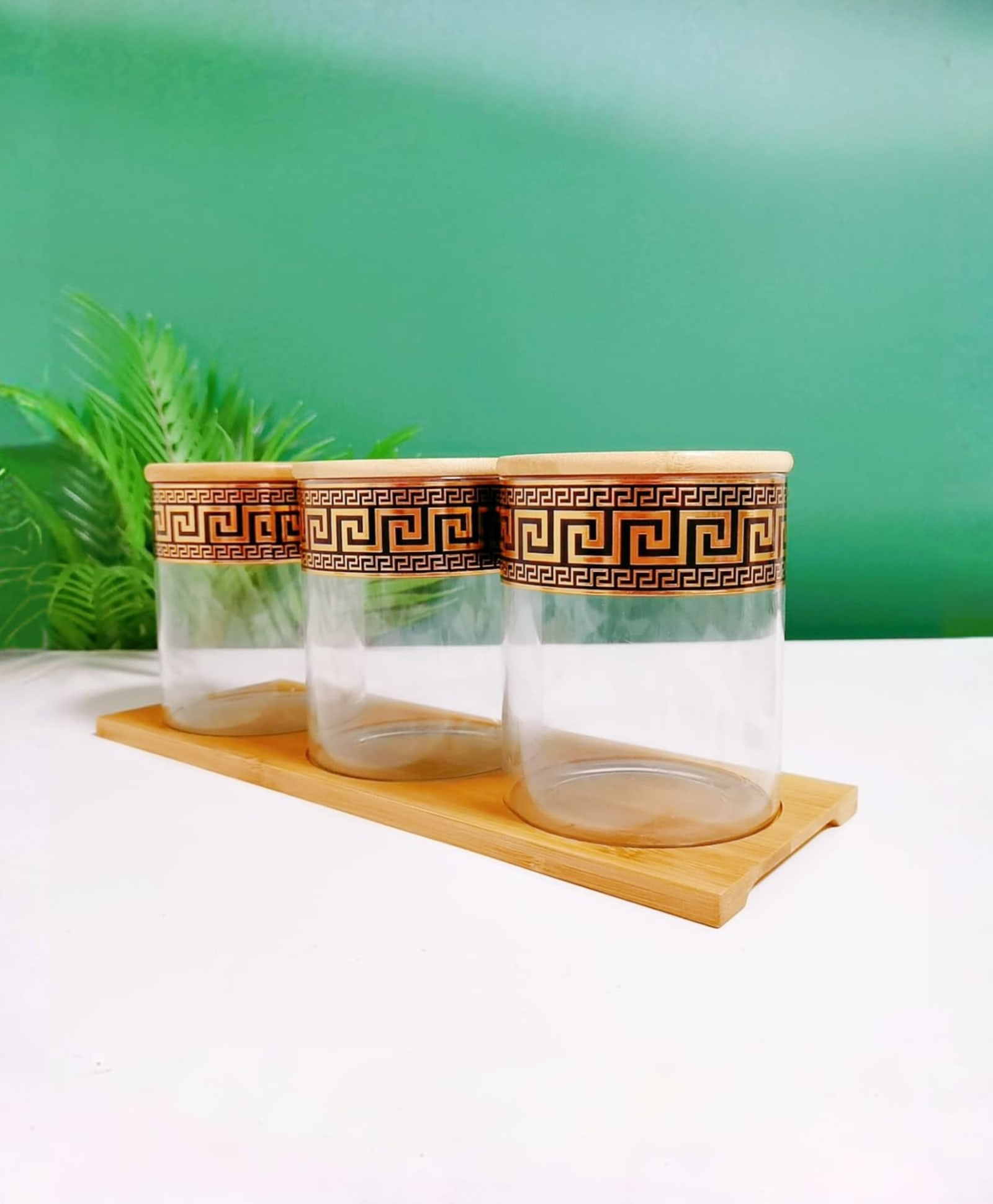 UMAI Borosilicate Glass Containers w/ Bamboo Lid|Kitchen Organizer Set|Airtight Storage|3 Pieces-850ml Each by UMAI-picture-24