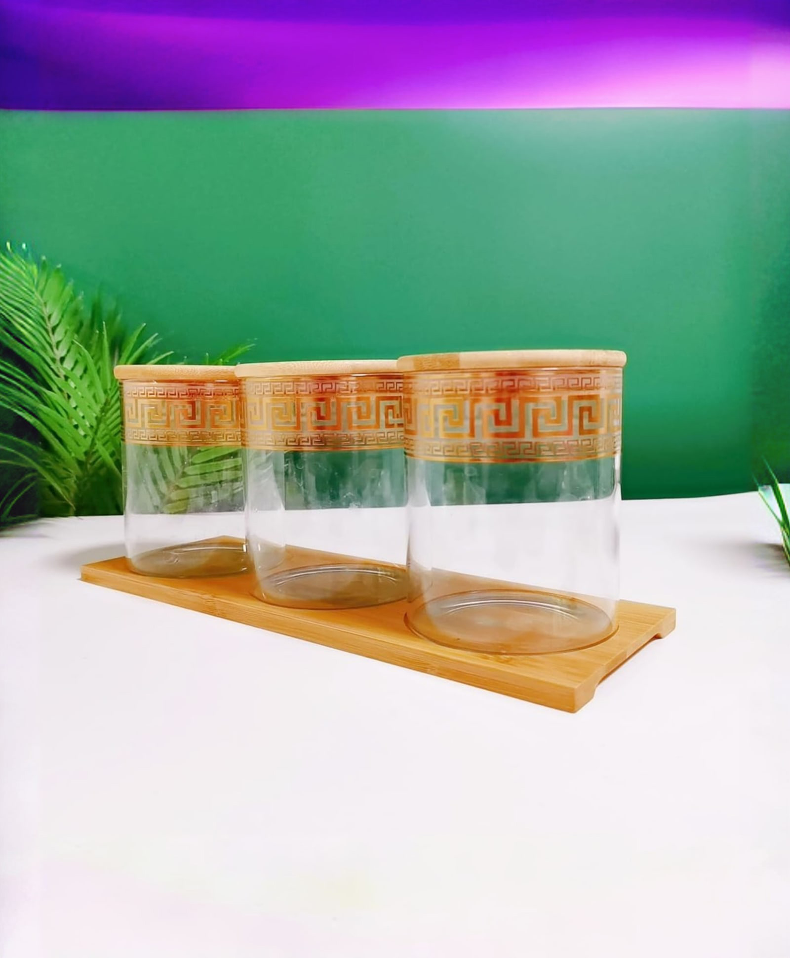 UMAI Glass Containers w/ Bamboo Lid & Tray - 3 Pieces (850ml) | Airtight Storage Set | Kitchen Organizer - UMAI-image-22