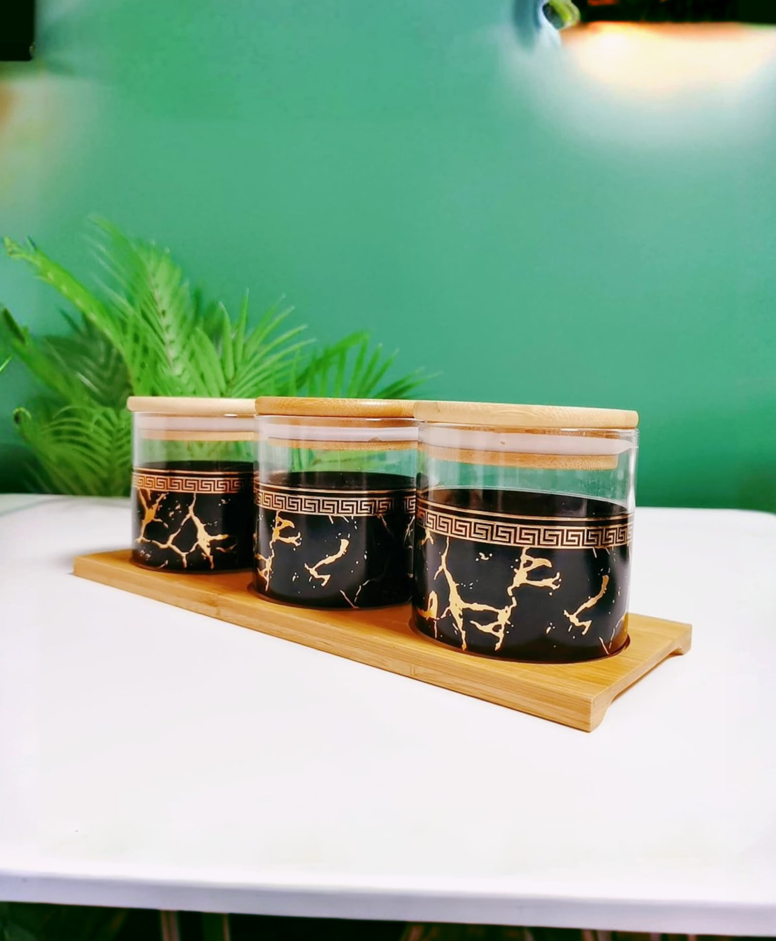 UMAI Glass Containers w/ Bamboo Lid | Airtight Storage Set - 3 Pcs | Kitchen Organizer - 850ml each-image-18