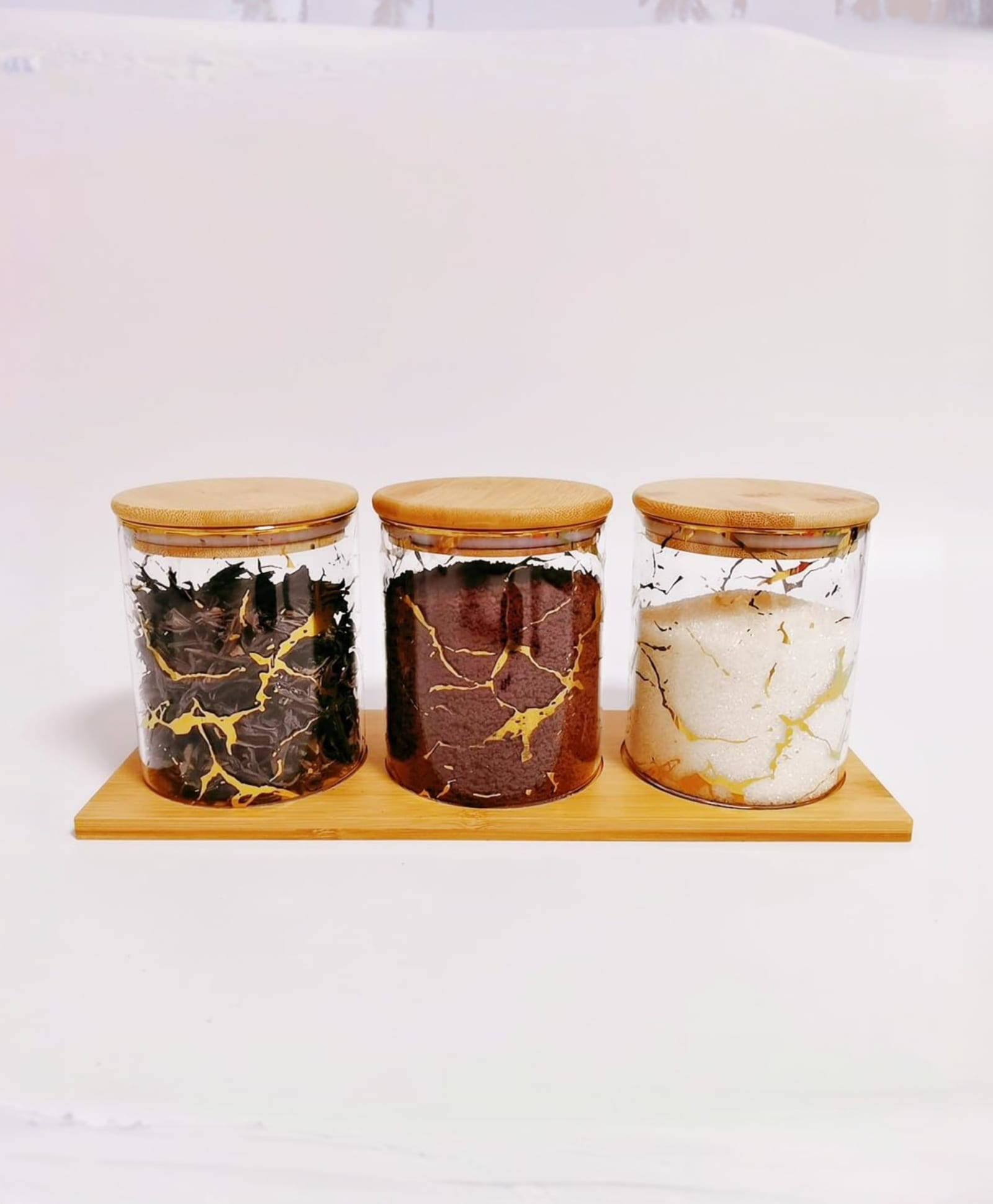 UMAI Glass Containers w/ Bamboo Lid - 3pc Set | Kitchen Storage | Airtight & Multipurpose | 850ml, Tray-picture-29