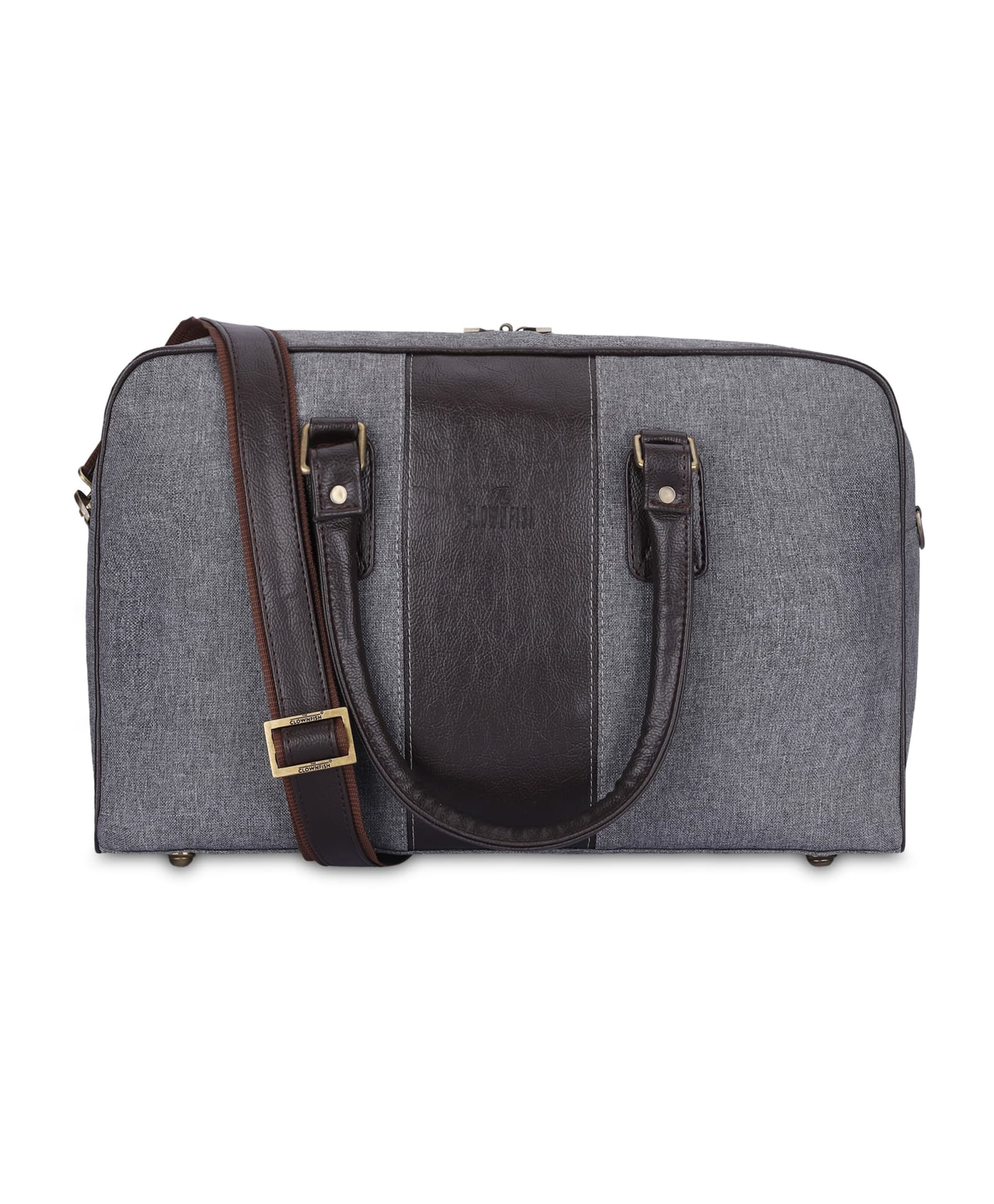 The Clownfish Romulus Series 24 liters Polyester Travel Duffle Bag Men Travel Duffel Bag Luggage Daffel Bags Air Bags Luggage Bag Travelling Bag Truffle Bags (Slate Grey)-picture-4