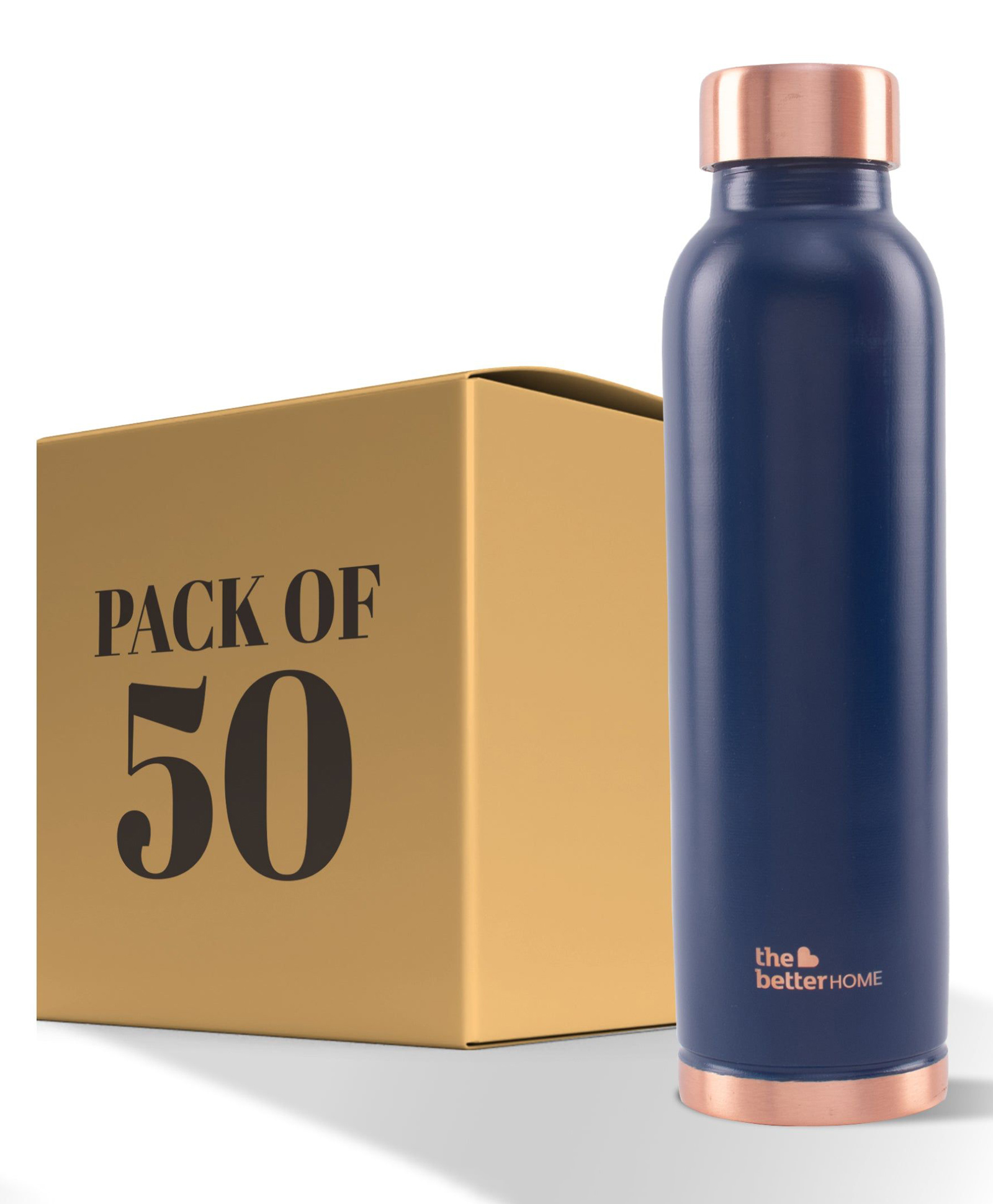 Better Home 1000 Copper Water Bottle - 900ml | Pure Copper | BPA Free & Non Toxic | Anti Oxidant - Blue (Pack of 50)-image-28