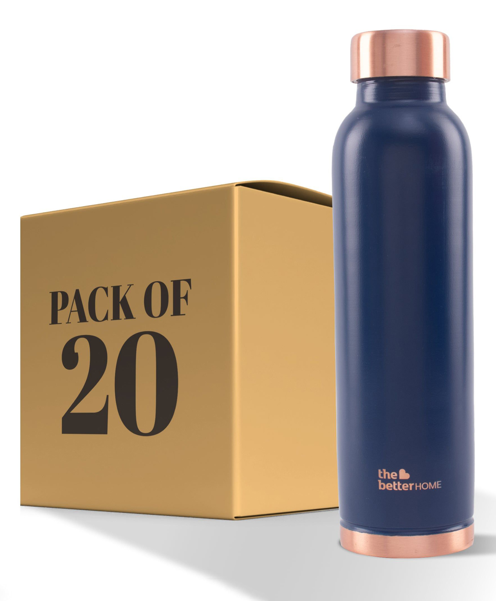 The Better Home 1000 Copper Water Bottle - 900ml | 100% Pure | BPA Free | Anti Oxidant Properties | Blue (Pack of 20)-image-33