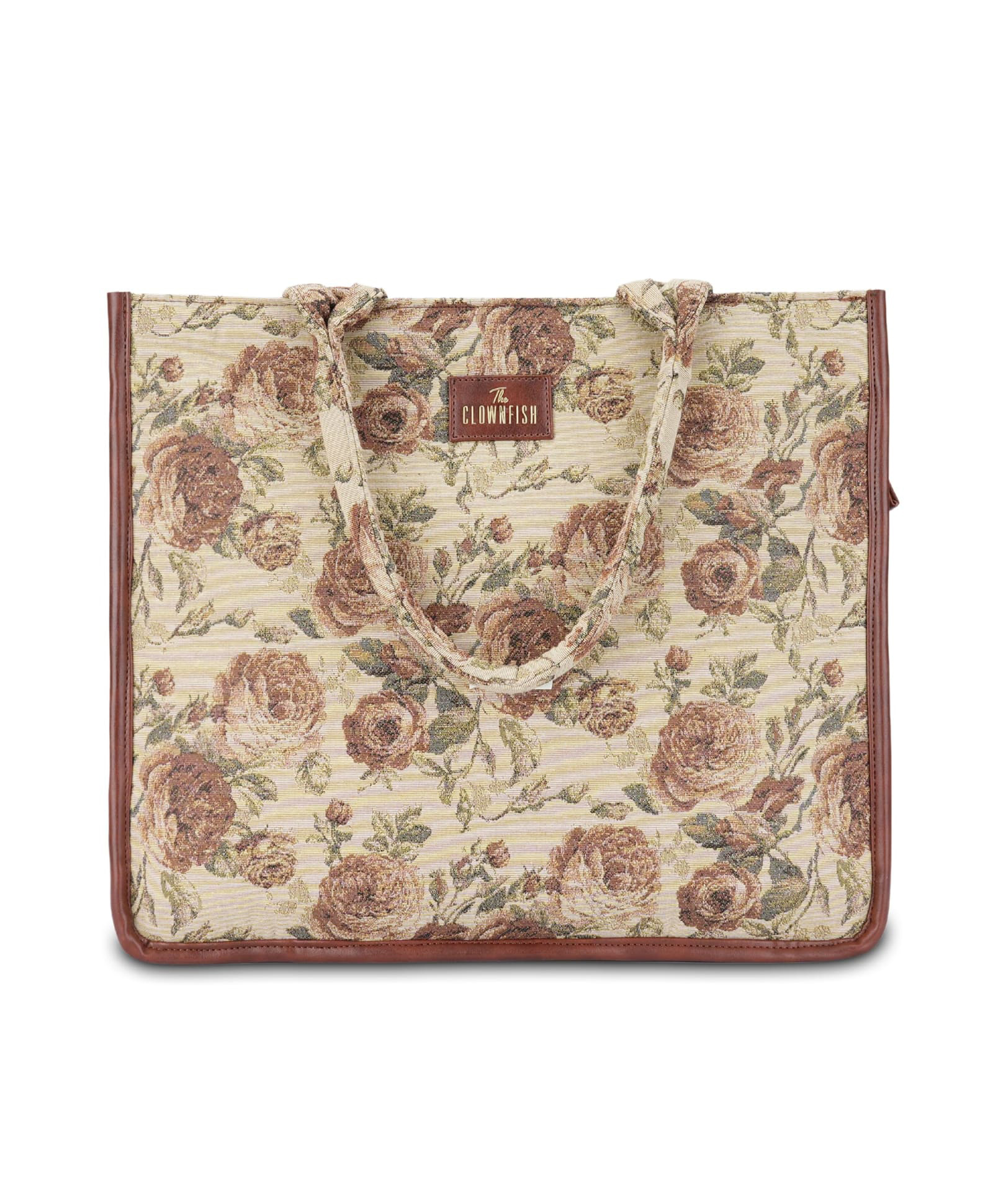 Clownfish Opulence Multipurpose Handbag - 14 Laptop Bag & Tote Black-Rangoli Design (Clownfish)-image-39