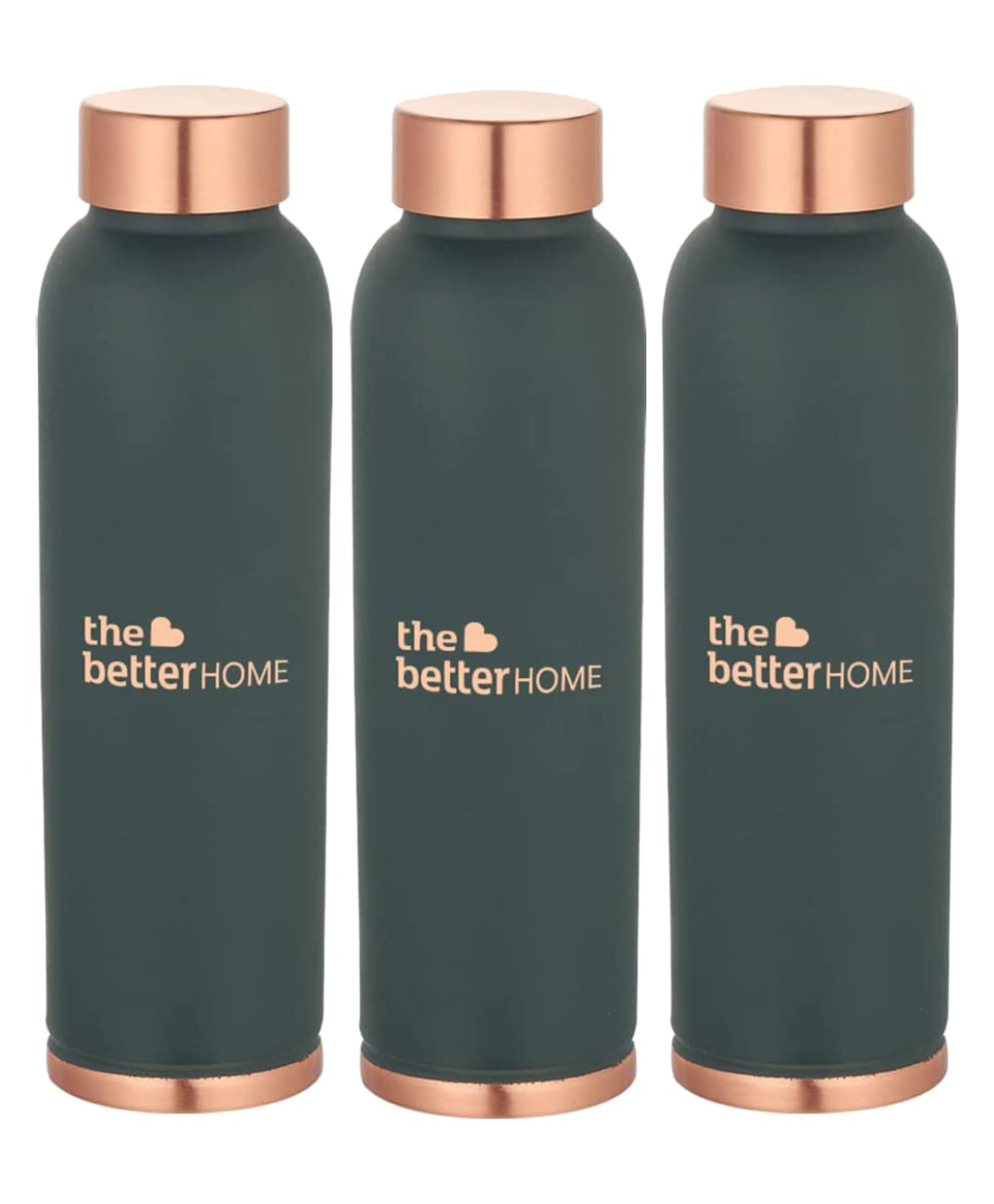The Better Home 1000 Copper Water Bottle - 100% Copper, BPA Free, Anti Oxidant Properties - Teal (Pack of 3)-image-43