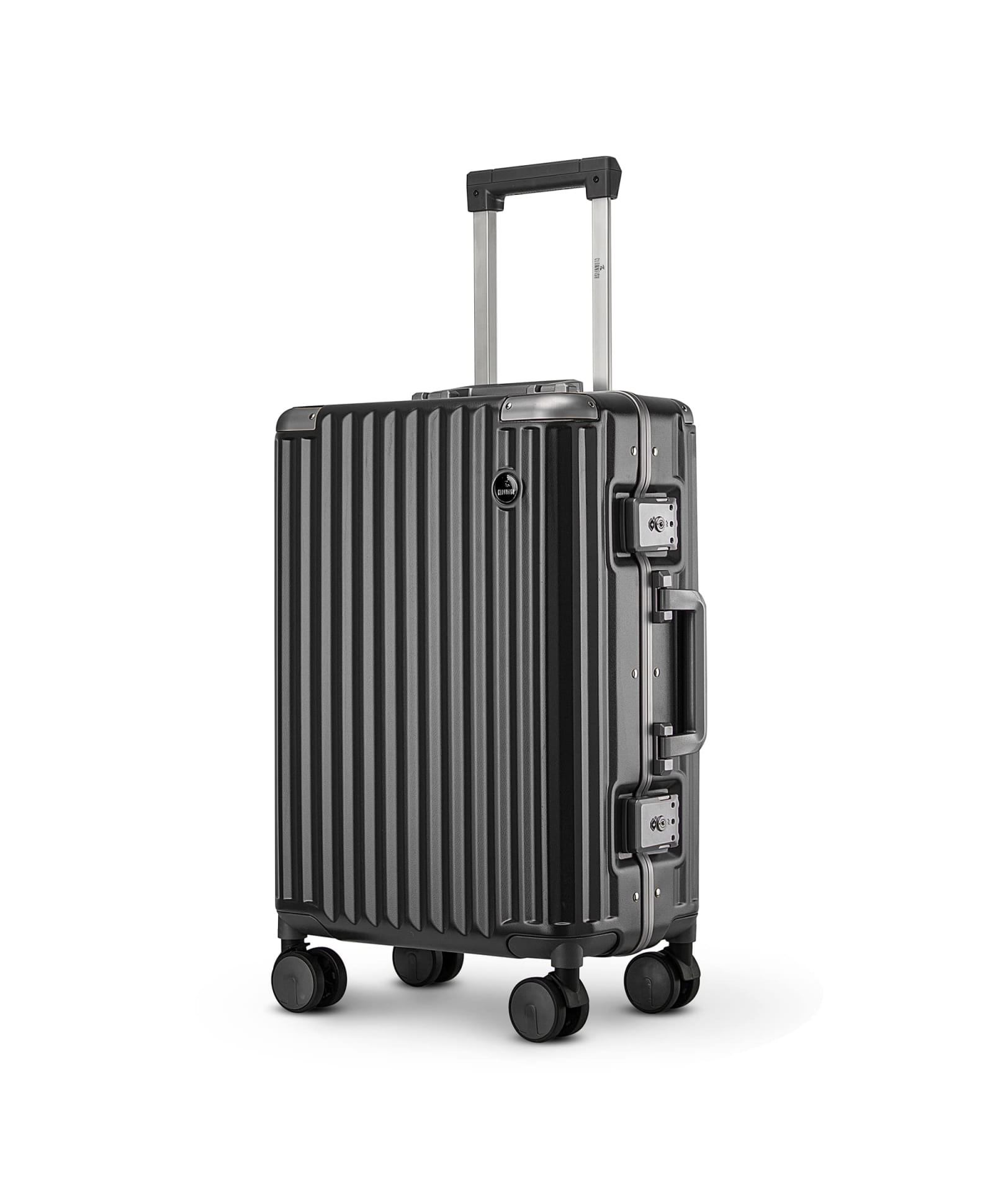 the clownfish Clownfish Stark Series 22 Hard Case Suitcase with 8 Wheels & Double TSA Locks - Sooty Black.-picture-48