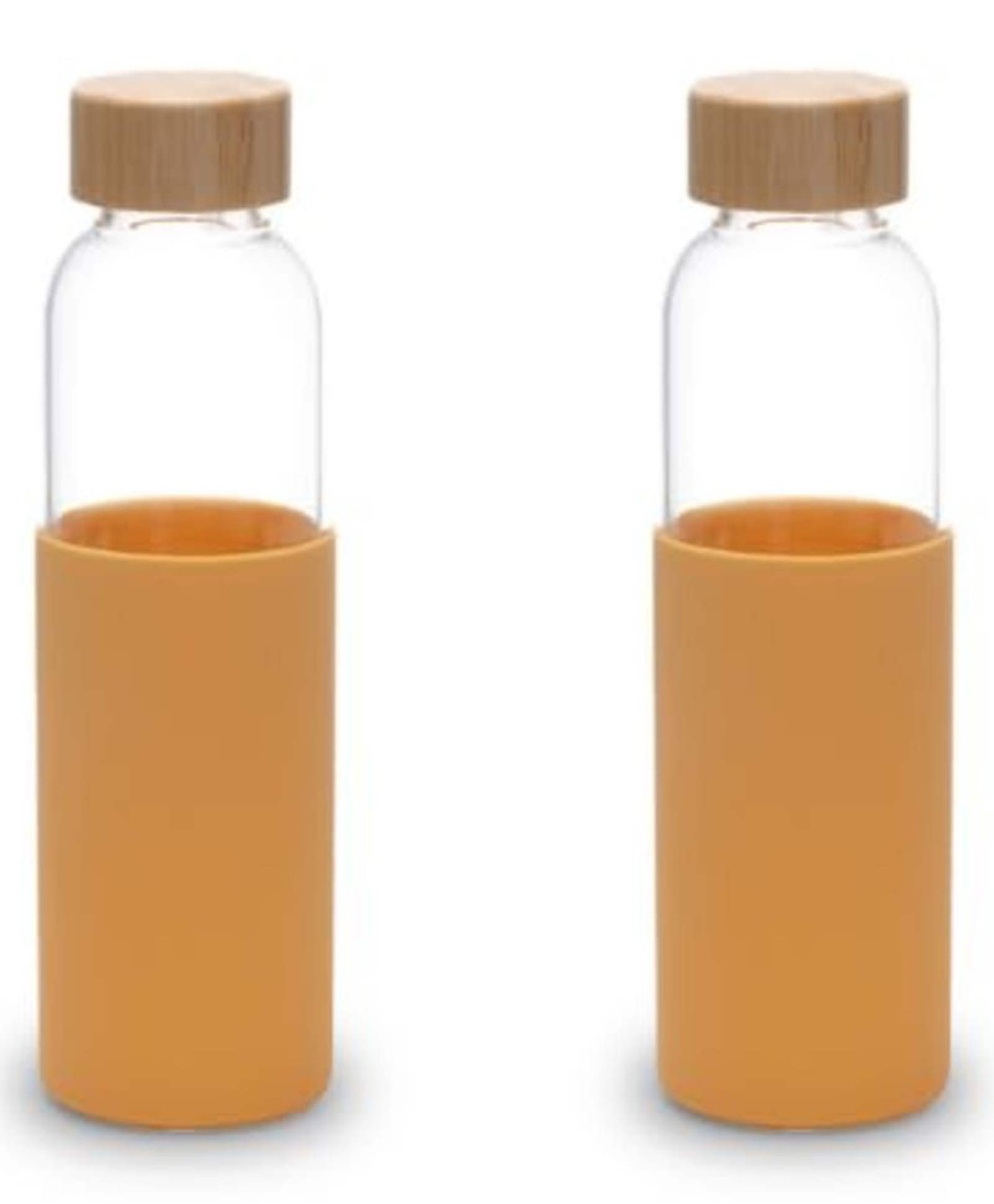 UMAI Borosilicate Glass Water Bottle 550ml | Non Slip Sleeve & Bamboo Lid | Fridge Bottle for Home & Office (Yellow)-image-20