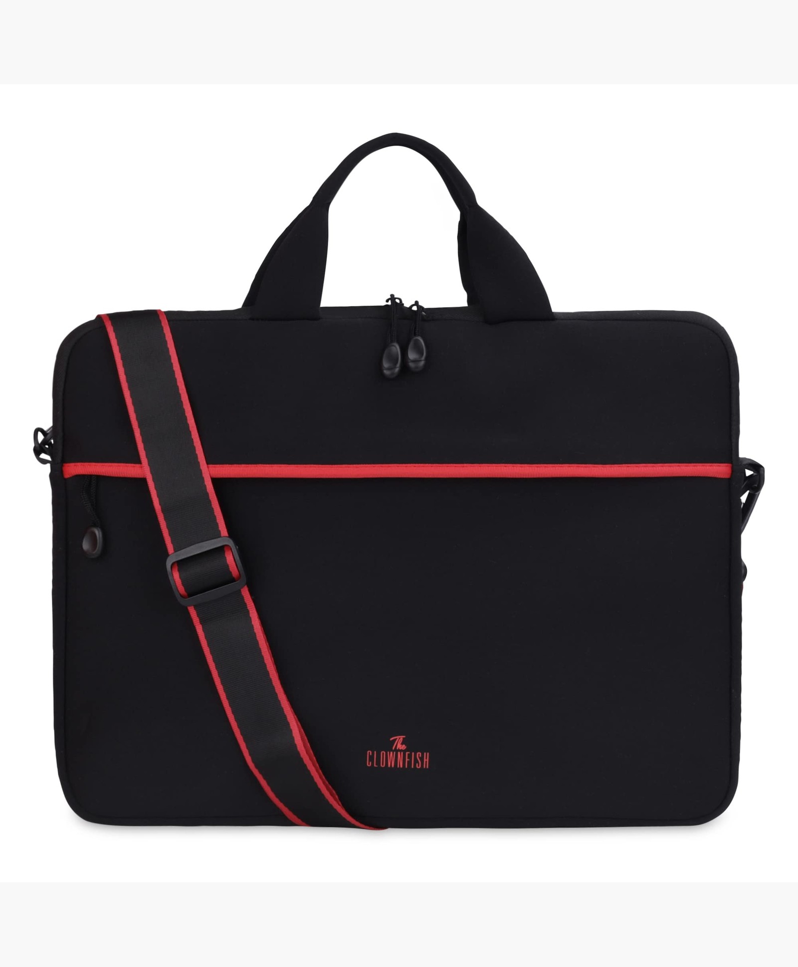 Clownfish Lucas Series Polyester 15.6 inch Tablet Case - Laptop Sleeve with Shoulder & Trolley Strap (Black)-image-21