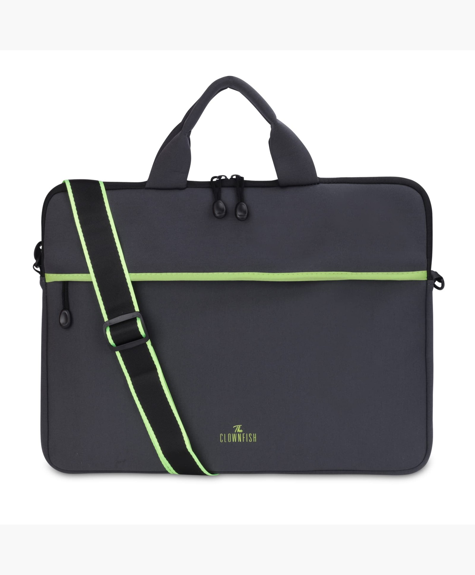 Clownfish Lucas Laptop Sleeve - Polyester 13 Tablet Case: Unisex Slipcase with Shoulder & Trolley Strap, Grey-image-19
